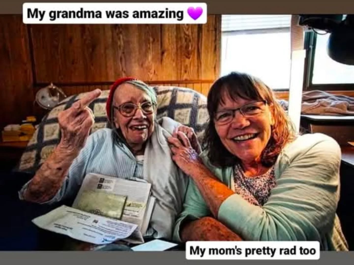 I'm pretty sure this photo is basically a DNA test ๐
๐
๐๐๐
#Mygrandmacouldhavebeatupyours #Grandparents #Grandma #Mom #MissYou #Rad #Memories