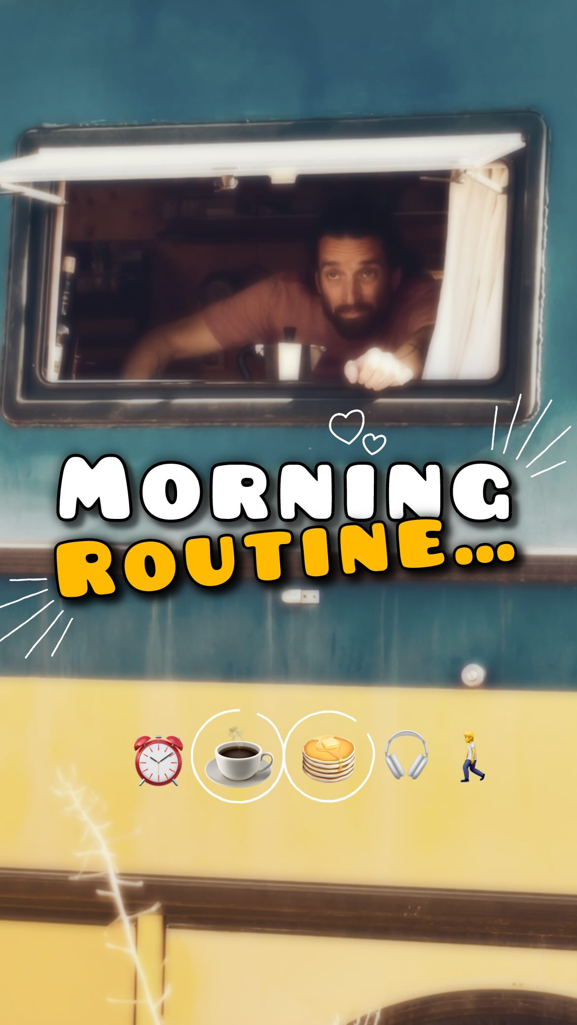 Morning routine… ⏰☕️🥞
Chaque matin on se réveille, on a 1440 minutes ⏰ à dépenser. Elles peuvent pas s’accumuler, c’est pas comme de l’argent 💰 on peut pas le mettre sur un compte un peu pour plus tard ⏳ Faut le consommer, quoi qu’il arrive. Et si on peut pas le consommer, il se consommera tout seul. Et on a ce cadeau-là 🎁 tous les jours, peut-être 🤔 parce que ça peut s’arrêter dans une heure 😱 Une fois que t’as compris 👍 ça, t’as tout compris quoi. La seule urgence, c’est d’être heureux 🤗 et d’expérimenter 🤫