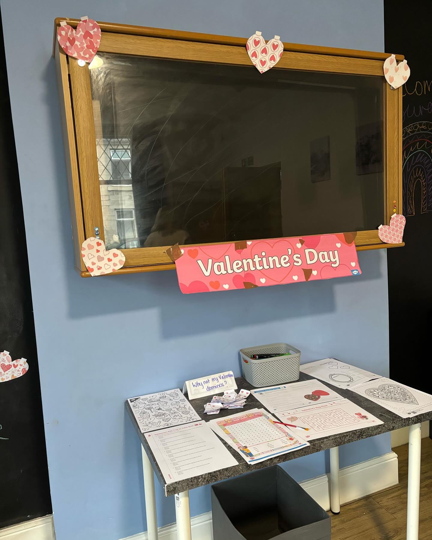 The Lighthouse is all ready for Valentine’s Day!! ❤️🩷🩵💚💛#love #activity #lovewins #organisedhome