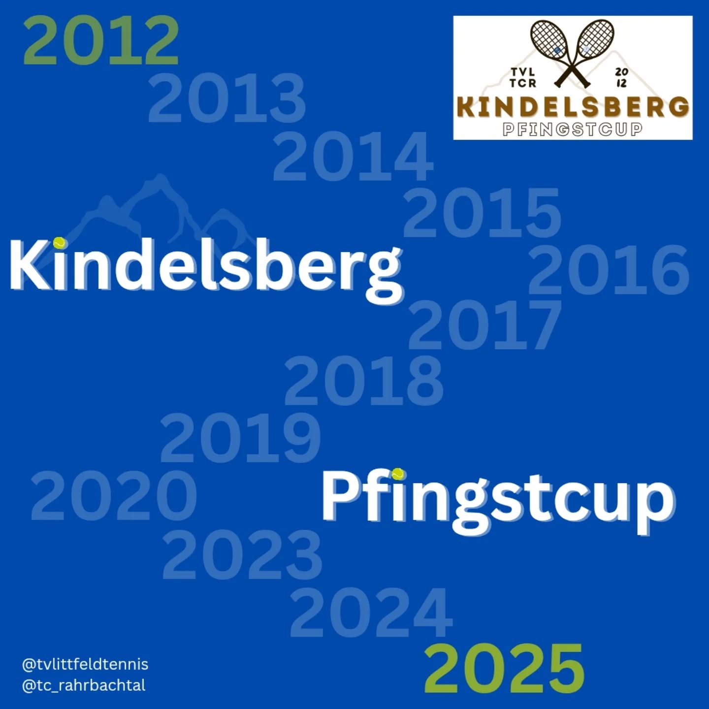 Dieses Jahr gibt es die 12. Auflage des Kindelsberg-Pfingstcups vom 06-09.06.2025 in #Littfeld und #Rahrbach 👍🎾
Das Turnier kommt die nächsten Wochen online - merkt euch die Tage schon mal vor 👌
Wir haben jetzt schon Bock 🤩
#tvlittfeldtennis #tcrahrbach #siegerland #sauerland #wittgenstein #wtv #tennis #tennisturnier #tennislove #tennisevents #geilersport #pfingsten #kindelsberg #kindelsbergcup #südwestfalen