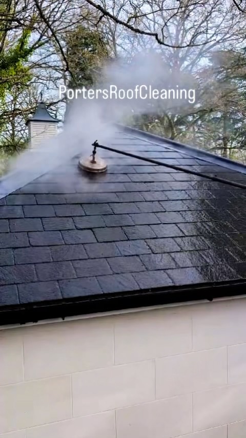 #roof #roofcleaning #exteriorcleaning #satisfying #steamcleaning #clean #maintenance #new