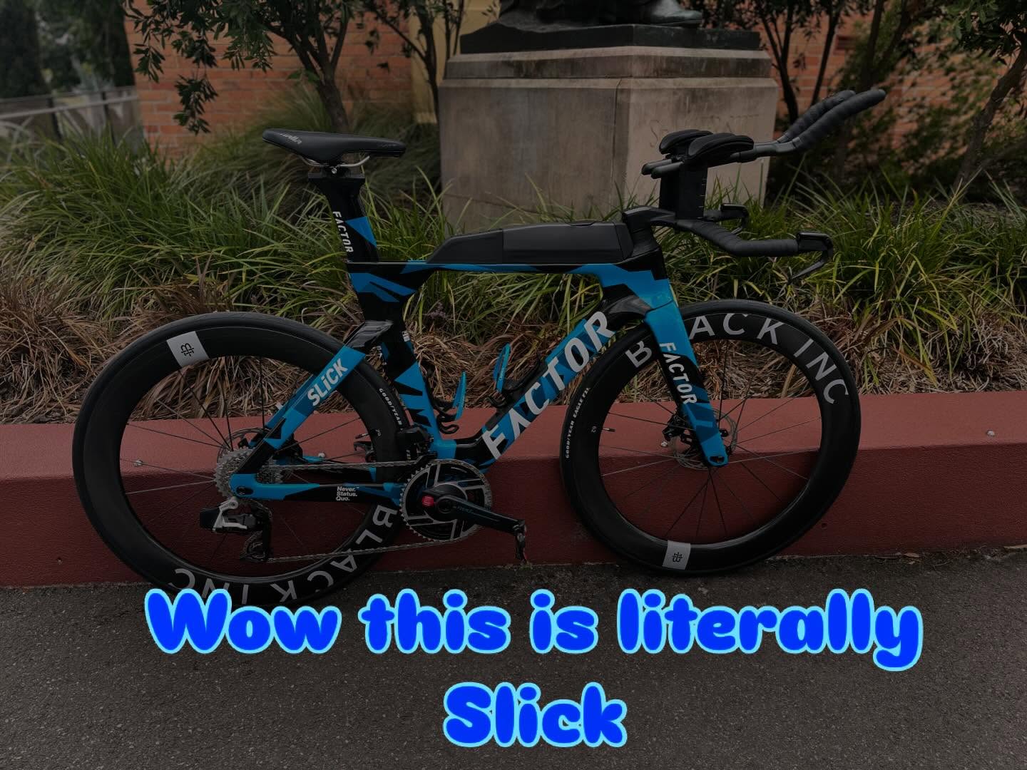 The Slick TT Factor is a real eye catcher and waiting for it's Maiden Ironman in Port Mac 👏👏