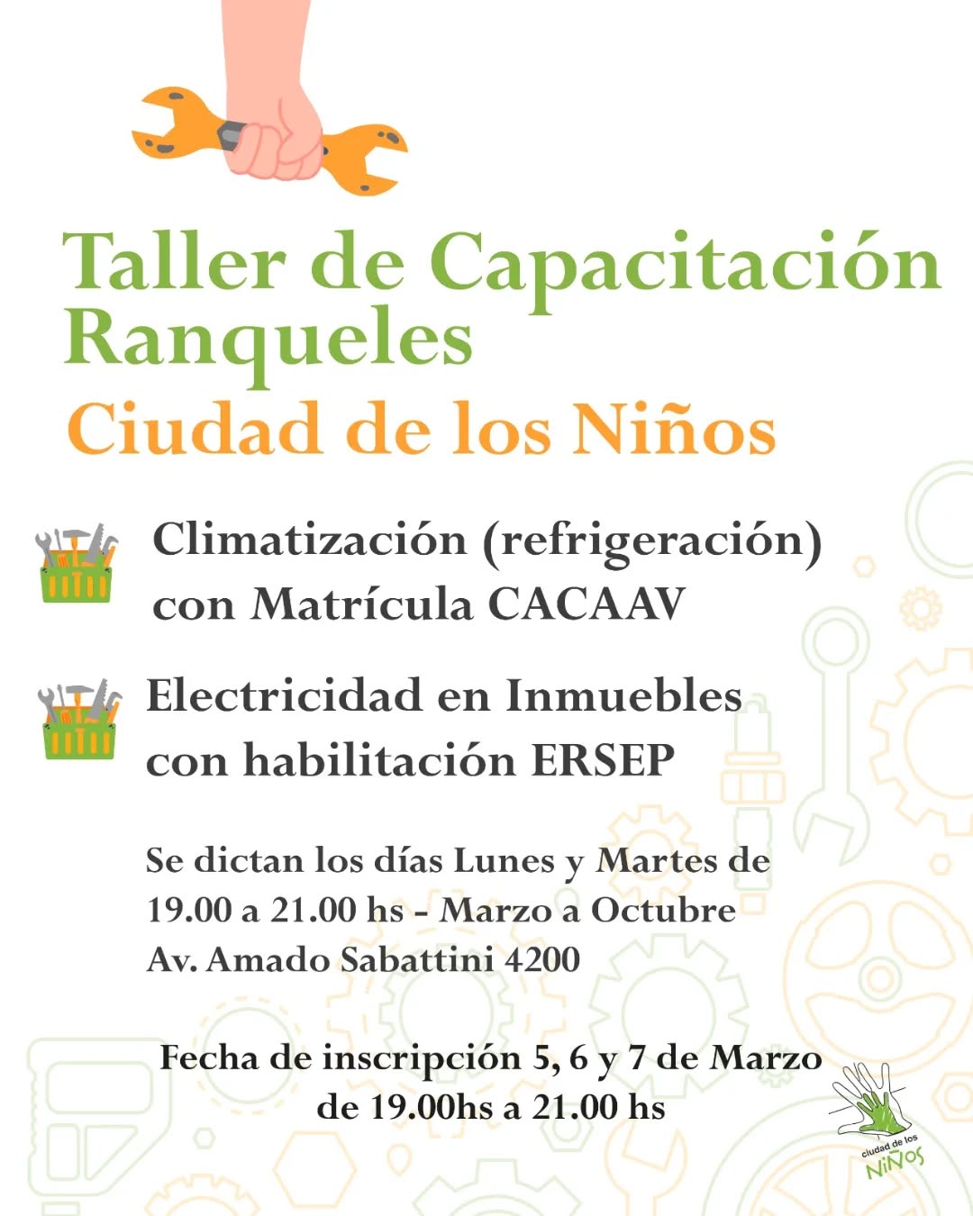 Talleres en @ciudaddelosninios , toda la información aquí 👇
#talleres #electricidad #climatizacion