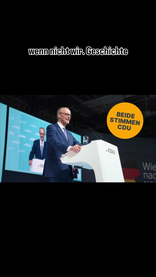 Wieder nach vorne! 🇩🇪
Das geht nur mit der CDU. Dann können wir wieder stolz sein auf unser Land!
#bundestagswahl
#cdu
#wiedernachvorne
#politikwechsel