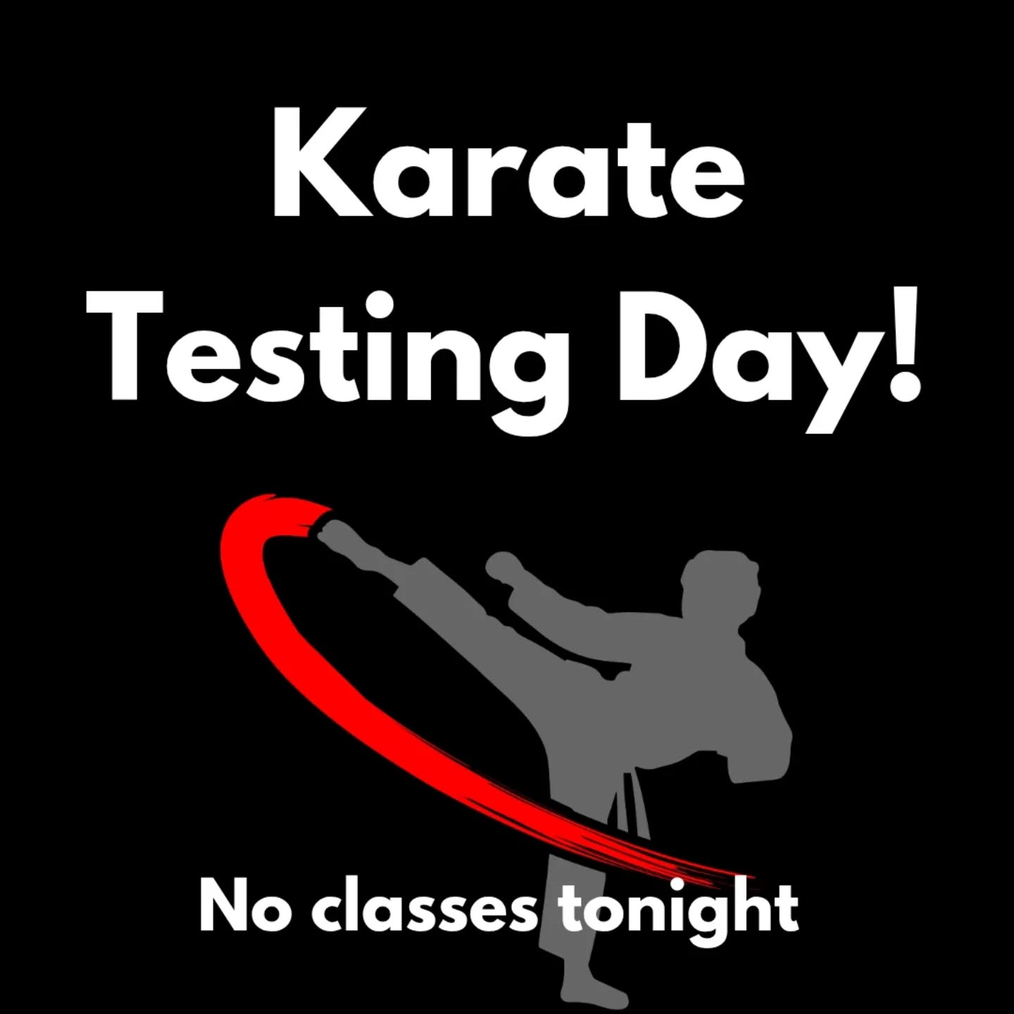Good luck to all our students testing for their next belt tonight! A reminder that there are no regular classes this evening. Feel free to come by and cheer on your classmates! The testing ceremony begins at 6:30pm