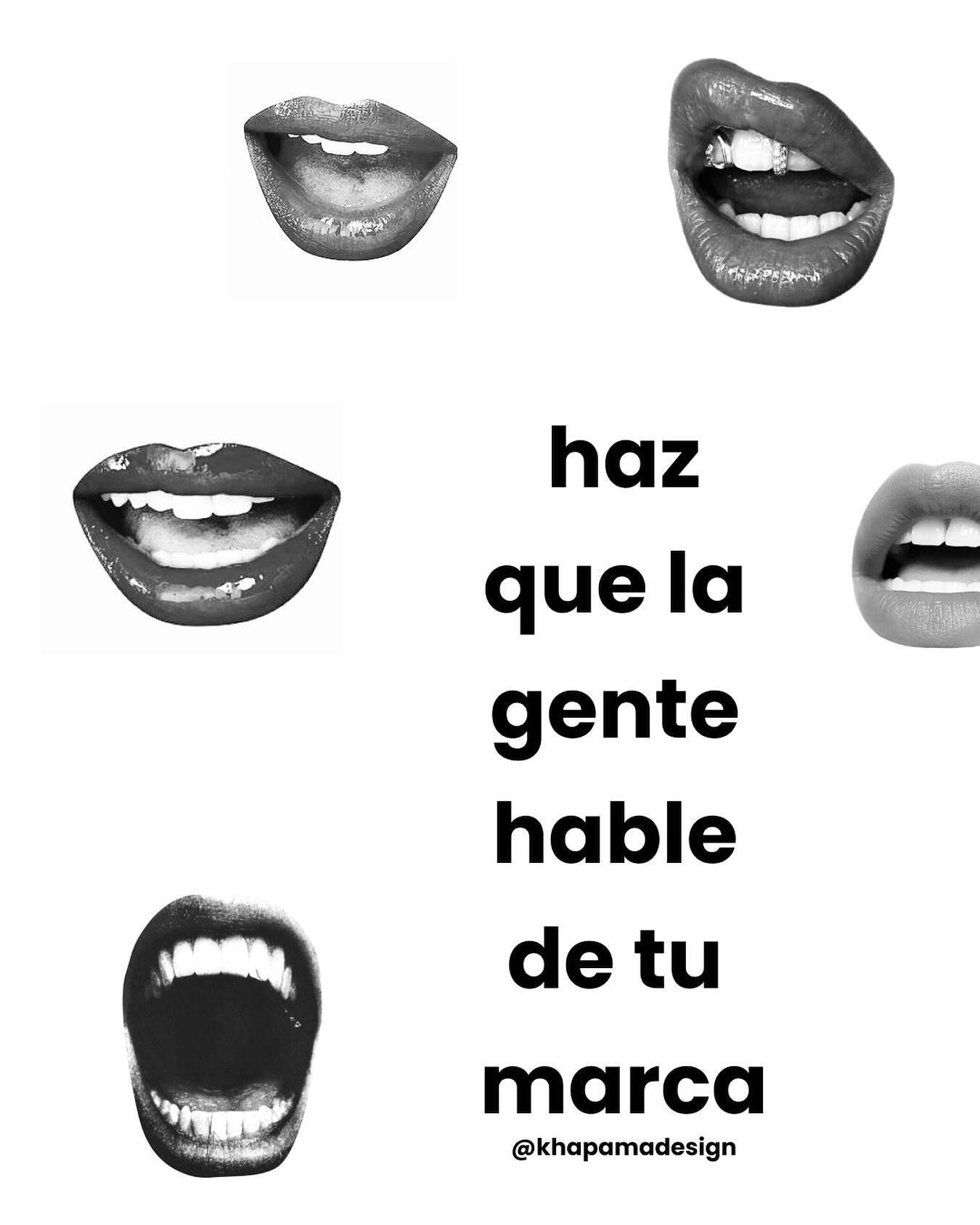 ¡Haz que la gente hable de tu marca!
Transforma tu identidad en una conversación que conecte y sorprenda. En Khapama Design creamos estrategias que inspiran y generan impacto. ¿Listo para convertir tu marca en el centro de atención?