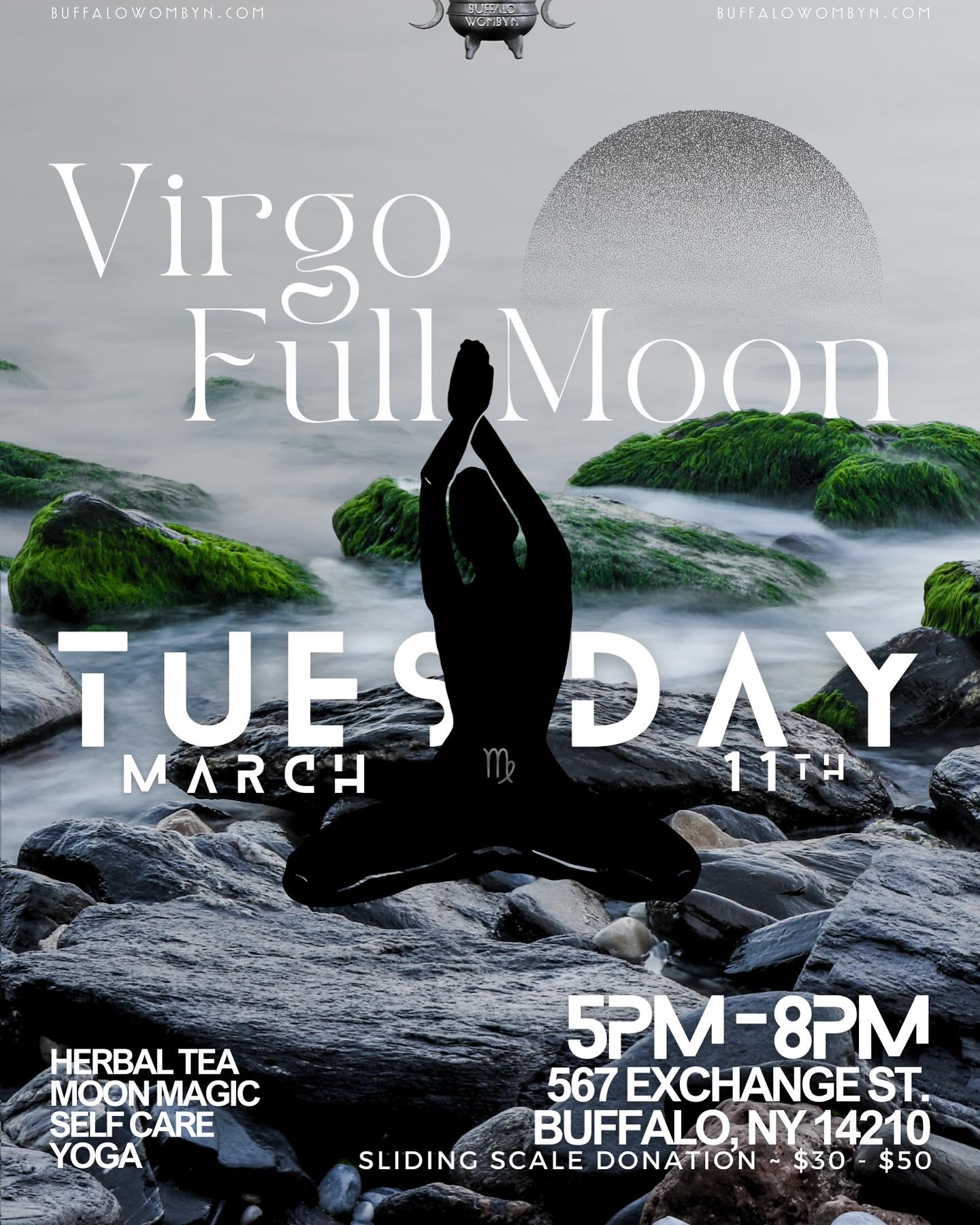 MARCH 11th
5pm-8pm
Virgo Full Moon Celebration
Astrology • Reiki • Herbal Tea • Yoga •
Safe & ceremonial community space for the very highest good 🌱
Thank you so much to @barebybarrile for allowing us to gather in her beautiful space again! ✨✨
