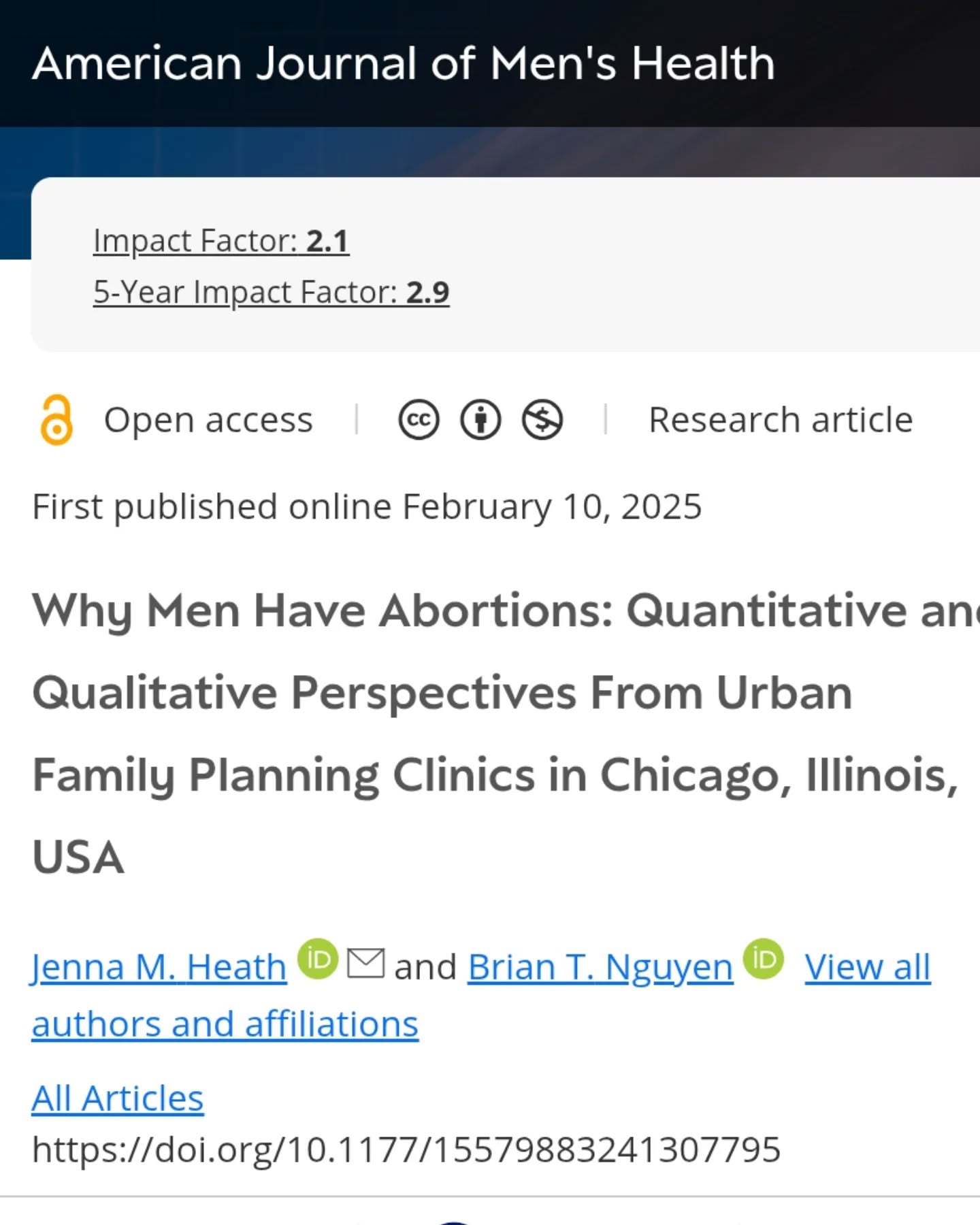 Narratives about #abortion and #reproductiverights that center women alone neglect the importance of abortion to men, who also need and depend on abortion. In fact, abortion is important to all people, regardless of their gender. Acknowledging the importance of abortion in men's lives widens the base of support for abortion legislation. Thank you Dr. Jenna Heath for helping to bring these stories forward.
@men4choice