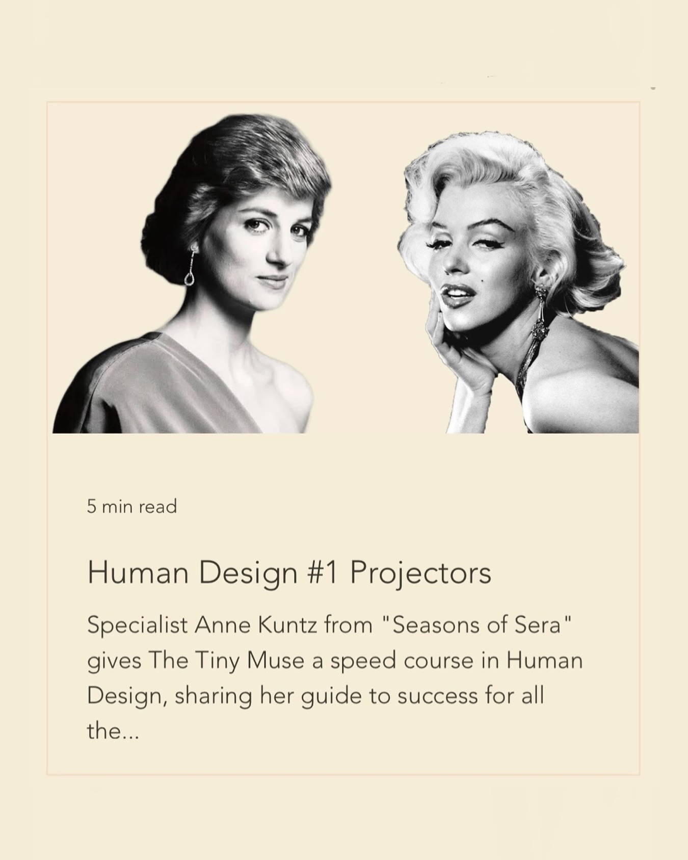 ⚡️Calling All Projectors ⚡️
Anne Kuntz from @seasonsofsera has thoughtfully curated a success guide tailored to every Human Design energy type. Make the most of it, and don’t forget to check out her HD intro before diving in and calculating your energy type! ⚡️
Who’s a Projector?