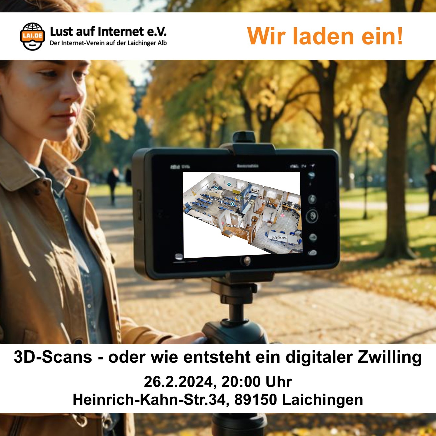 Wie funktioniert ein 3D-Scanner? Wir zeigen in einem Vortrag mit praktischen Beispielen wie die reale Welt in einen digitalen Zwilling überführt werden kann.
Hierzu nutzen wir Handscanner von 3DMakerPro, Profiscanner von Matterport und Smartphone Apps zur Erstellung digitaler 3D-Modelle.
Der Eintritt ist für alle Interessierte (auch aus der Industrie, dem Handel oder Immobilienmarkt) kostenlos.
#lustaufinternet #laichingen #laichingeralb #albdonaukreis #schwäbischealb #3dscanning #3dscanner #matterport #3dmakerpro #polycam #virtualreality #digitalerzwilling #digitalisierung #3dmodels #ehrenamt