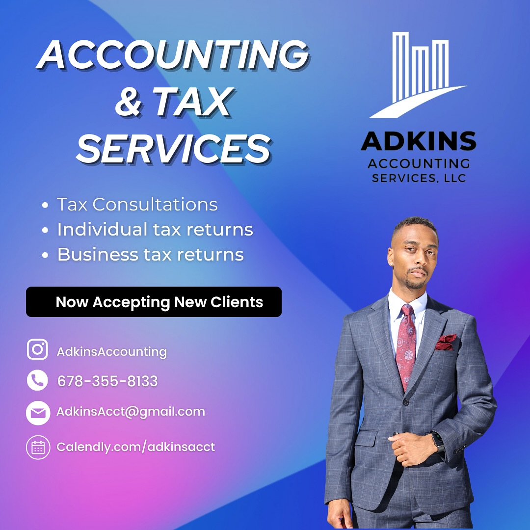Tax season is here—are you ready?
Don’t leave money on the table! Whether you’re a business owner or an individual filer, we’ll make sure your return is accurate, compliant, and maximizing your refund.
✅ Fast & Reliable Tax Preparation
✅ Maximize Your Deductions & Credits
✅ Hassle-Free Filing—Let Us Handle the Numbers
📅 Schedule your appointment now—link in bio!
📞 Questions? Call or text: 678-355-8133
Drop “TAX” in the comments and let’s take the stress out of filing this year!
#TaxSeason #BusinessTaxes #TaxPlanning #SmallBusinessOwners #TaxHelp #Taxes #TaxPreparer #AtlantaBusiness #TaxReturn #Finance #Accounting