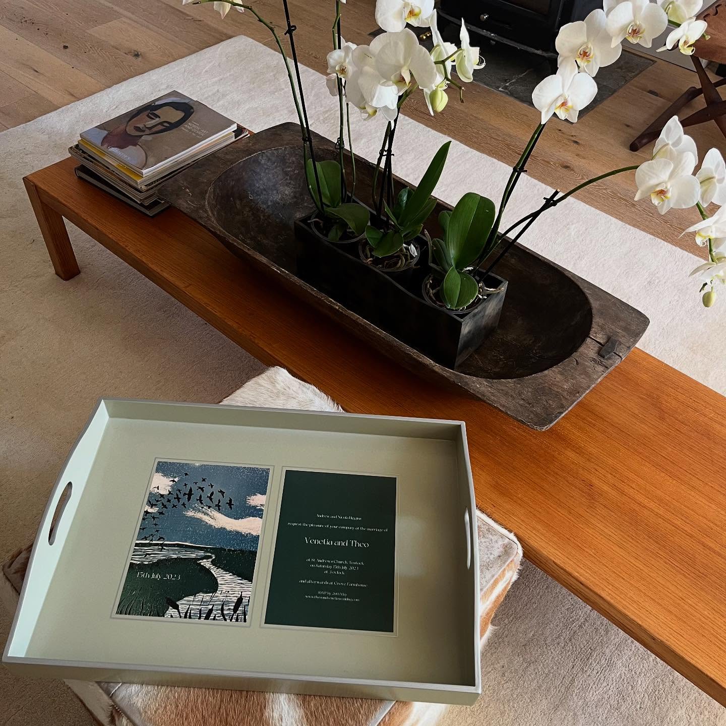 Another fabulous invitation. The tray colour is Mizzle. All our trays are handmade in our Surrey studio.
.
.
.
.
#smallbusiness
#weddingtray
#weddingsuppliers
#weddinginspiration #weddinginvite
#weddinginvitation
#madeintheuk
#madeinengland
#weddingguest #interiors #interiorstyling #interiorinspo #tray #personalised #personalized #weddinglove #love #weddingideas #weddingdecor
#citywedding#countrywedding
#letterpressinvitations#coolbride
#londonwedding