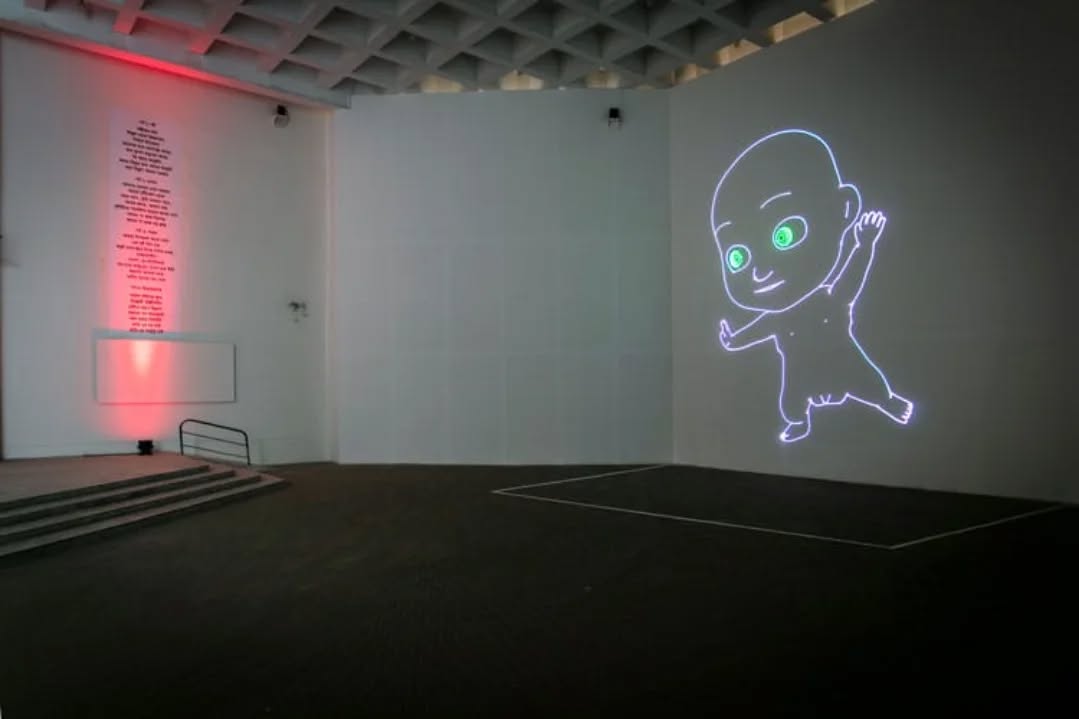 Congratulations to our DAS 2023 artist Matt Copson on the opening of his exhibition Coming of Age. Age of Coming. Of Coming Age. at KW Berlin!
Running from 15 February to 4 May 2025, this marks Copson’s first institutional solo show. In his hybrid practice—drawing from pop culture, myths, ancient philosophy, and medieval folklore—Copson explores existential questions and contemporary subjectivity, reflecting a world increasingly shaped by constant change, spectacle, and the attention economy.
A key highlight of the exhibition is Age of Coming (2021)—a laser animation with a 16-minute audio soundtrack. This edition piece, featured at DAS 2023, is part of the Samdani Art Foundation’s permanent collection.
The exhibition is curated by Emma Enderby (@emenderby), with Assistant Curator Lara Scherrieble (@some_lane).
We’re thrilled to see Matt’s vision come to life at KW Berlin—don’t miss it if you’re in the city this week!
@dhakaartsummit
@samdaniartfoundation
@nadiasamdani
@rajeebsamdani
@dhakadiana
@rux_q
@mattcopson
@swilin_haque
@sazzad1985
@iftekharnoor
#dhakaartsummit #samdaniartfoundation #dhaka #sylhet #art #artwork #DAS #exhibitions #contemporaryart #mattcopson