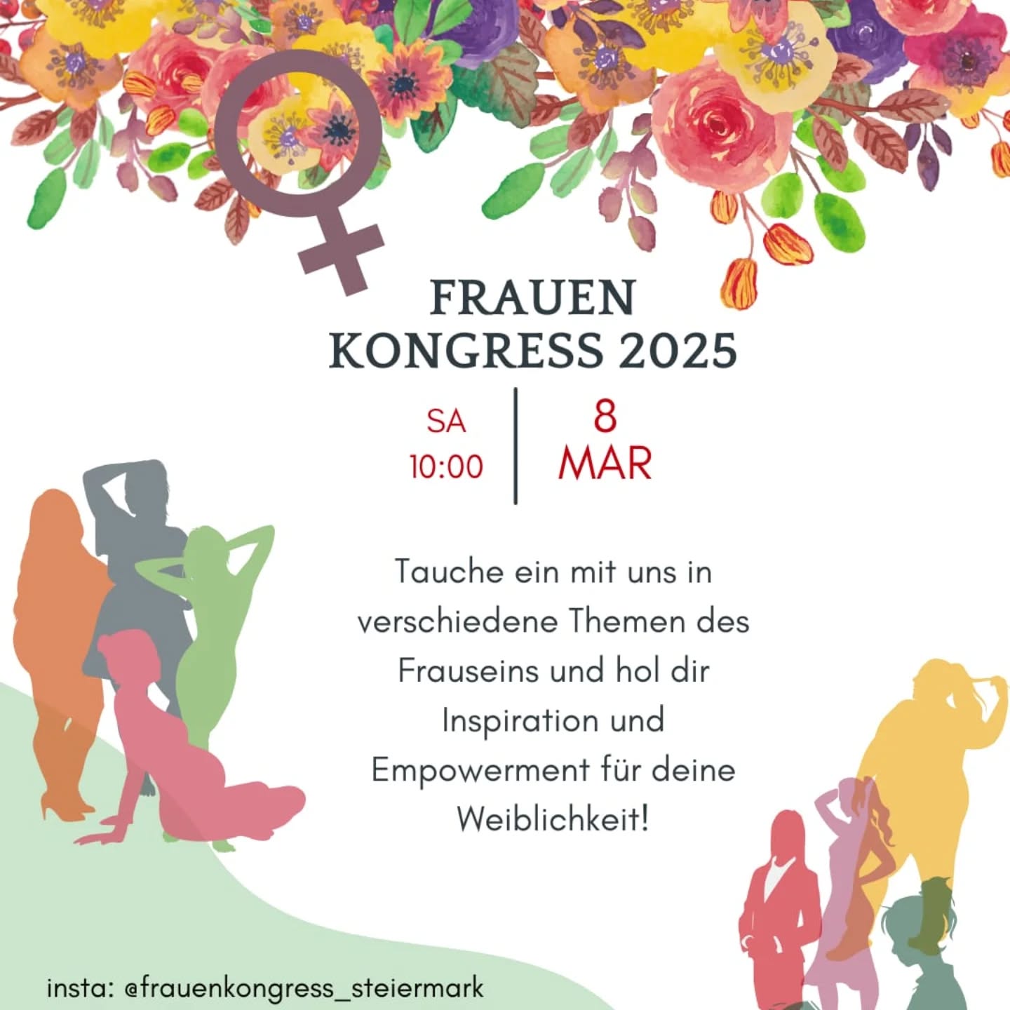 Jetzt Programm ansehen!
http://www.frauenkongress.at/programm
Welches Thema interessiert dich am meisten?