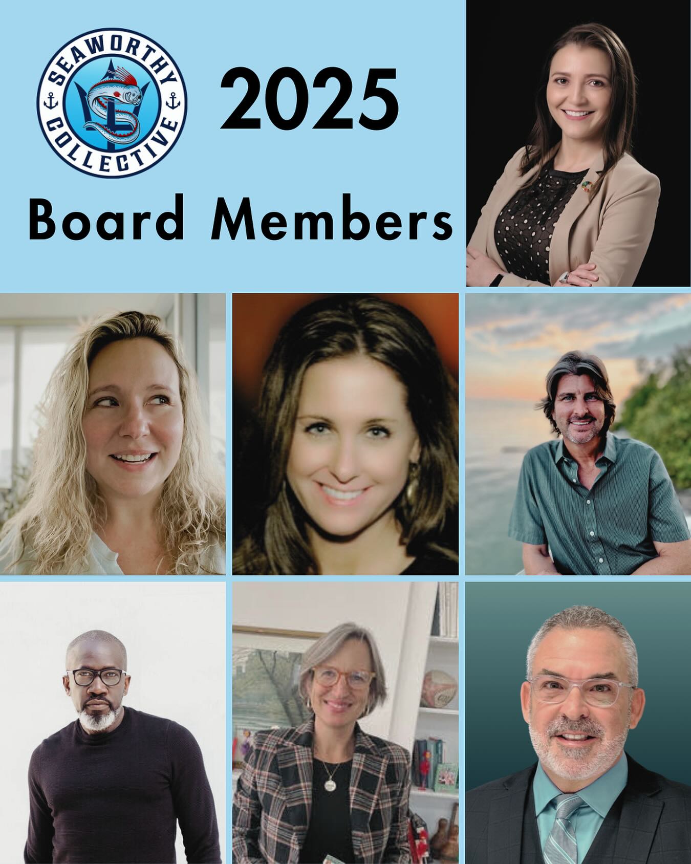 Exciting News from Seaworthy Collective! 🚀
We’re proud to announce our 2025 Board Members!
Welcoming Four New Board Members:
✨ Dave Doebler – Co-founder, VolunteerCleanup.org
✨ George Lanza – Chief of Staff, Miami-Dade Beacon Council
✨ Christine Mendonça – Founder & CEO, Shore to Shore Advisory
✨ Andrew Quarrie – CEO/Founder, URBLANDIA & longtime Seaworthy advisor
Honoring Three Recommitted Founding Board Members:
💙 Sirena Andras – Founder, Creative Chi
💙 Scarlett Lanzas – Founder & CEO, Accountable Impact
💙 Christina Thirkell – Nonprofit Leadership & Growth Strategist
Together, these visionary leaders bring expertise in ocean impact, entrepreneurship, branding, finance, and sustainability to help scale Seaworthy’s mission and impact in 2025!
#seaworthycollective #oceanimpact #boardmembers