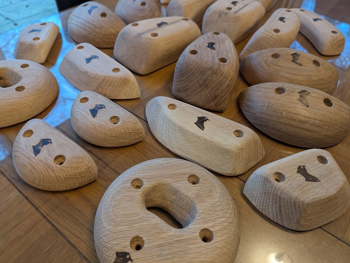 More classic oak leaving this week💥💪🔥 #woodenclimbingholds #bouldering