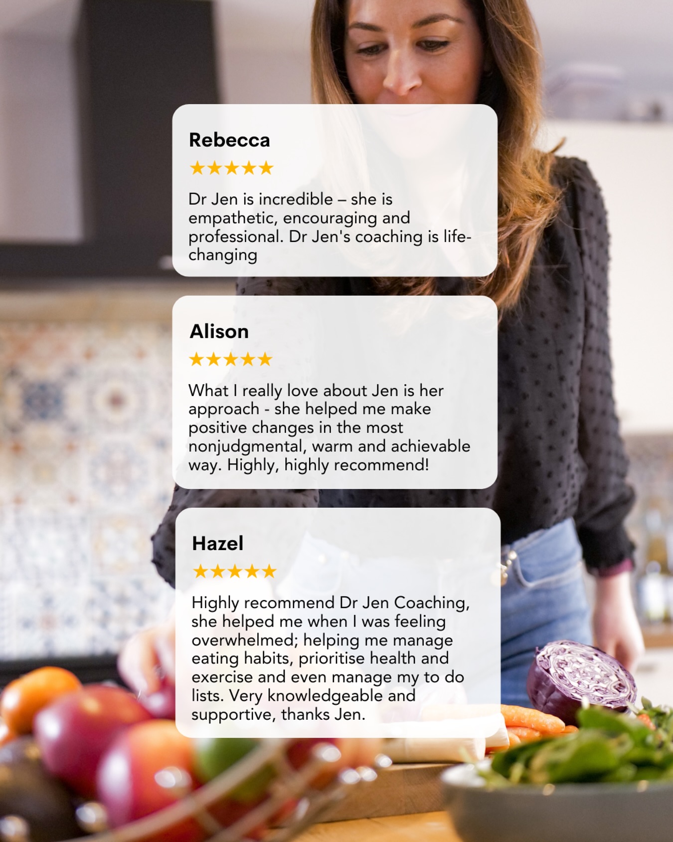 My mission: supporting women 40+ to feel their best 💕 It’s always so rewarding to hear from the women I work with - seeing them regain their energy, confidence & balance in their health is why I do what I do 💚
If you are on your own health journey and would like some guidance and support, don’t hesitate to reach out. Dr Jen offers a no obligation, complimentary call to chat about your health goals. Check out link in bio to book your complimentary call 🌟
#womenover40 #womenshealthcoach #feelyourbest #healthylifestyle #womenshealth #perimenopausehealth #menopausehealth