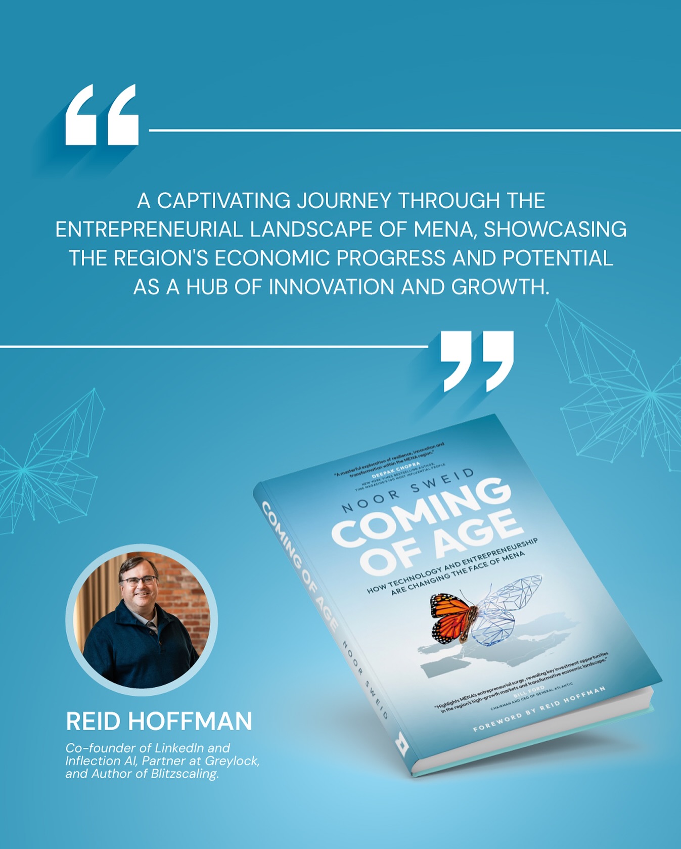 Honored to have Coming of Age endorsed by the one and only Reid Hoffman. Grateful for his support!