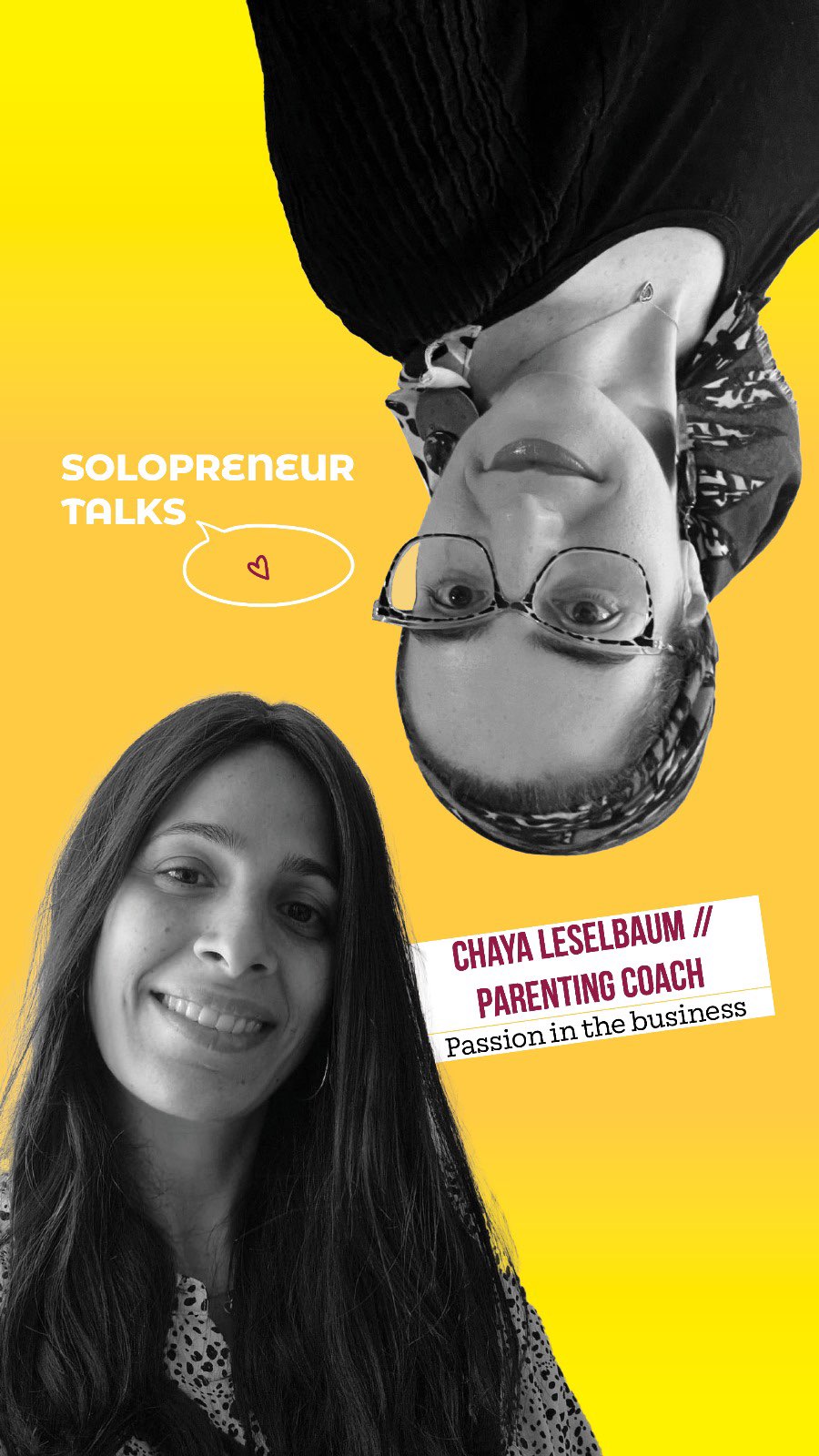 Chaya Leselbaum is a phenomenal parenting coach.
Here’s a snippet of our conversation, in which she talks about her passion for what she does and why it’s so essential.
Being a solopreneur is super-challenging at times (to say the least) but having passion and believing in what you do, will go a long way in the impact you make.
Are you passionate about what you do?