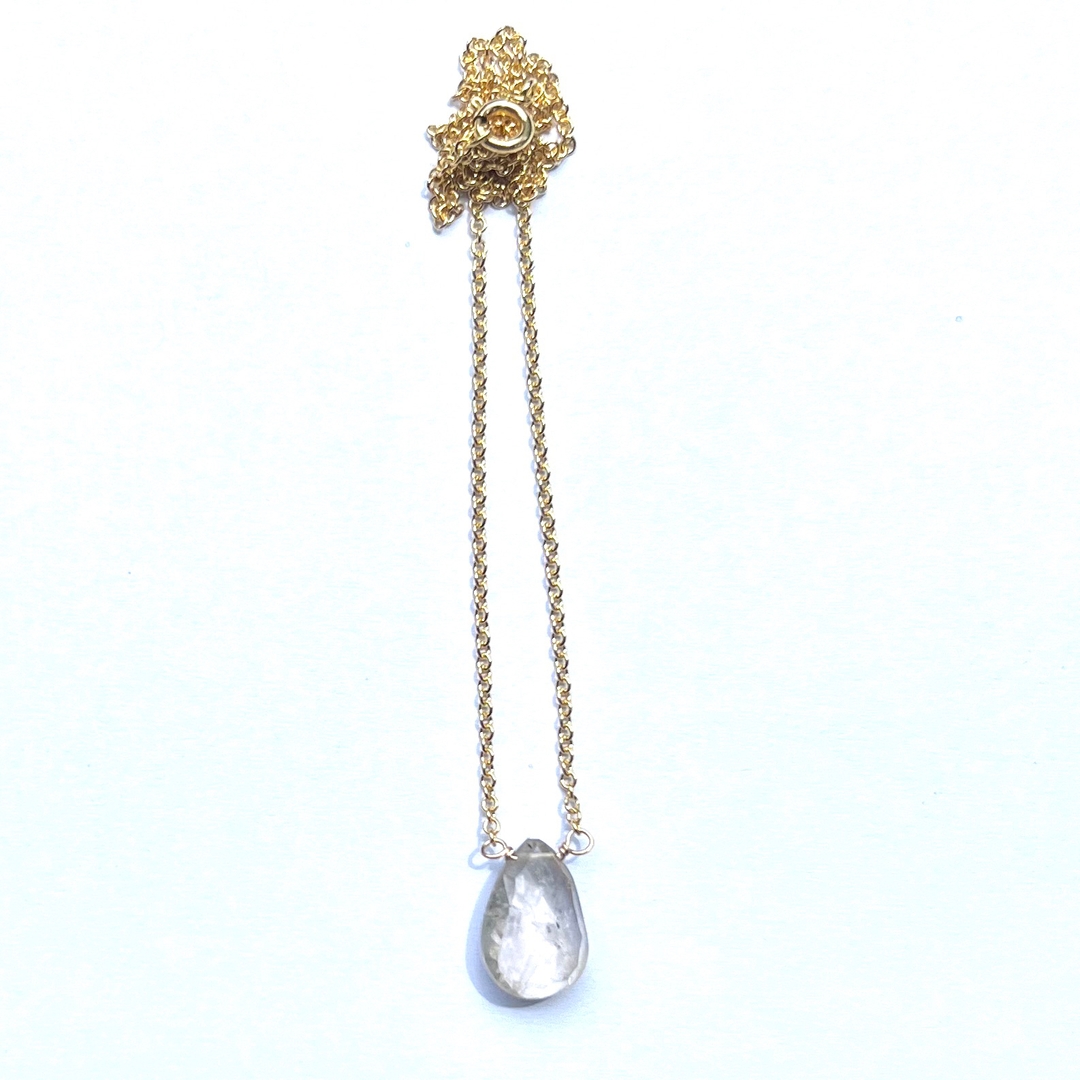 Rutilated Quartz Briolette #amycashjewelry #necklace #finejewelry #everydayjewelry