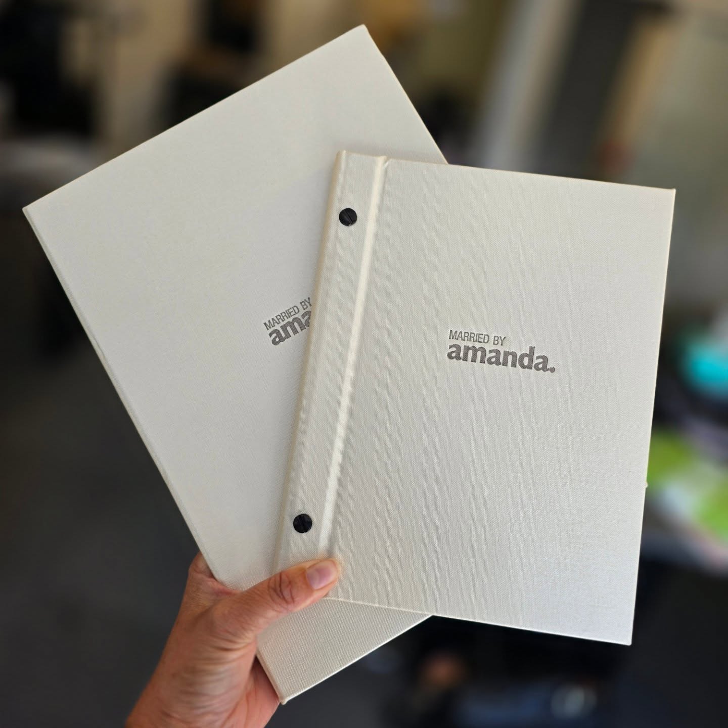 Can't wait to debut my fancy new license and backup ceremony folders for L + M on Friday! 🤍