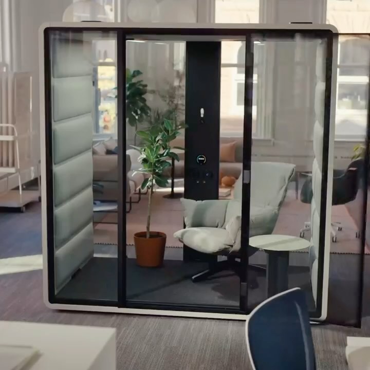 @haworthinc HushFree acoustic pods are now available in three sizes: small, medium, and large. Explore endless possibilities within your floorplate.