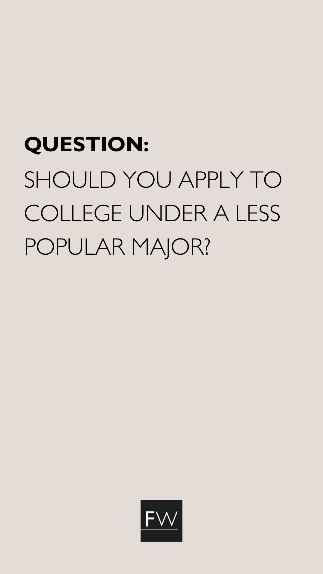 Some things to think about when you’re considering your major choice. 🤓