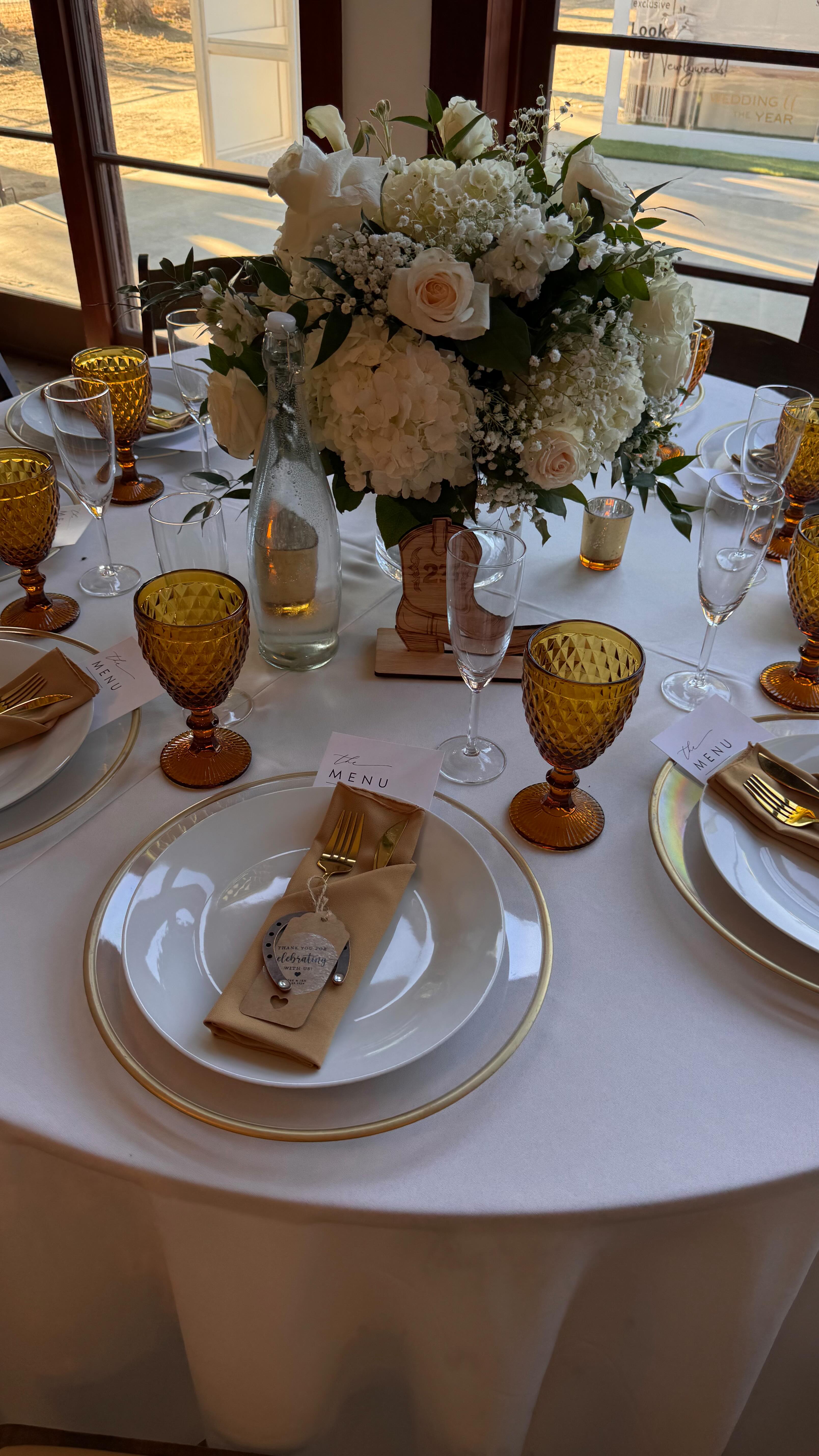 Wedding table top rentals is a must! Not all venues include glassware in your wedding packages. If they don’t and you want that special touch, reach out to start curating your dream table scape!
Let’s connect!
Tabletop rentals and design:gabzandglitzevents
Cover Photo Florals: @beautifulbloomsbymichelle
Cover Photo Photographer: @gypsee.photoandfilm
Venue: @crcranch_weddings
#tabletop #temecula #wedding #partyrentals #temeculawinecountry #temeculawedding #smallbusiness #smallbusinessowner