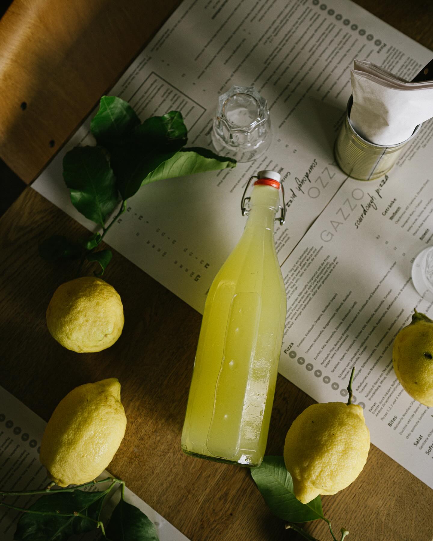 We make our own limoncello with fresh lemons from the Amalfi coast 🍋💅 They are delivered directly to us by a guy who imports them. Saluti!