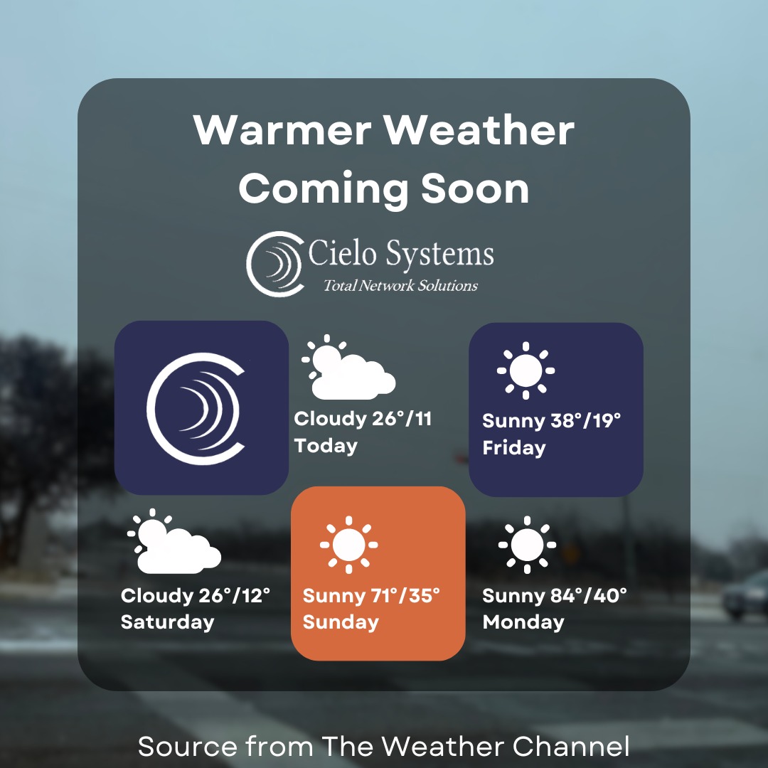 ❄️🥶Summer can't come fast enough!🥶❄️ While you're indoors staying warm, keep your network running at peak speed.
Snow or sunshine, Cielo Systems has your network solutions covered.
#cielosystems #lowvoltage #network #wifi #weather #cold #solutions #internet
