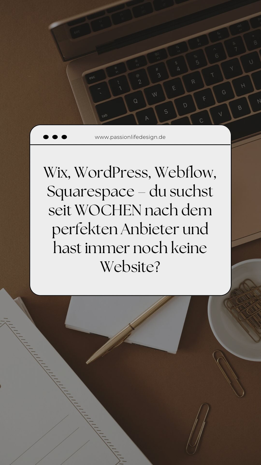 ❌ Vor ein paar Monaten hatte ich genau so eine Kundin: Selbstständig, mega gutes Angebot, aber KEINE Website.
❓Warum?
Weil sie sich seit Monaten im Website Anbieter-Dschungel verlaufen hatte.
Jeden Tag dieselben Fragen – aber 0 Kunden, weil: keine Website, keine Sichtbarkeit.
❌Und das ist der Fehler, den so viele machen:
Du suchst nach DEM perfekten Website Anbieter – aber du hast noch nicht mal geklärt, was du überhaupt brauchst.
➡️ Willst du einfach nur online sein?
➡️ Oder willst du Kunden gewinnen und dein Business professionell präsentieren?
💡 Denn ich sag dir, was keiner sagt:
Kein System macht das automatisch für dich.
Weder Wix noch WordPress, Webflow oder Squarespace.
Ohne gute Struktur und klare Inhalte ist deine Website am Ende nur eine schöne Online-Visitenkarte, die keiner anschaut.
Also hör auf, dich im Technik-Dschungel zu verheddern.
➡️ Klär erstmal: Was will ich mit meiner Website erreichen?
➡️ Wie führe ich Besucher zu einer Anfrage, meinem Angebot oder Buchung?
➡️ Und dann – suchst du dir die Plattform, die dazu passt.
✅ Und wenn du keinen Nerv hast, das allein rauszufinden:
Dann kommentiere „WEBSITE“ und wir bringen Klarheit ins Dunkel und machen deine Website endlich fertig.
#website #webdesigner #wixwebsite #wixwebsitedesign #businessmitstruktur #onlinebusiness #selbstständig #wix #webflow #squarespace #wordpress