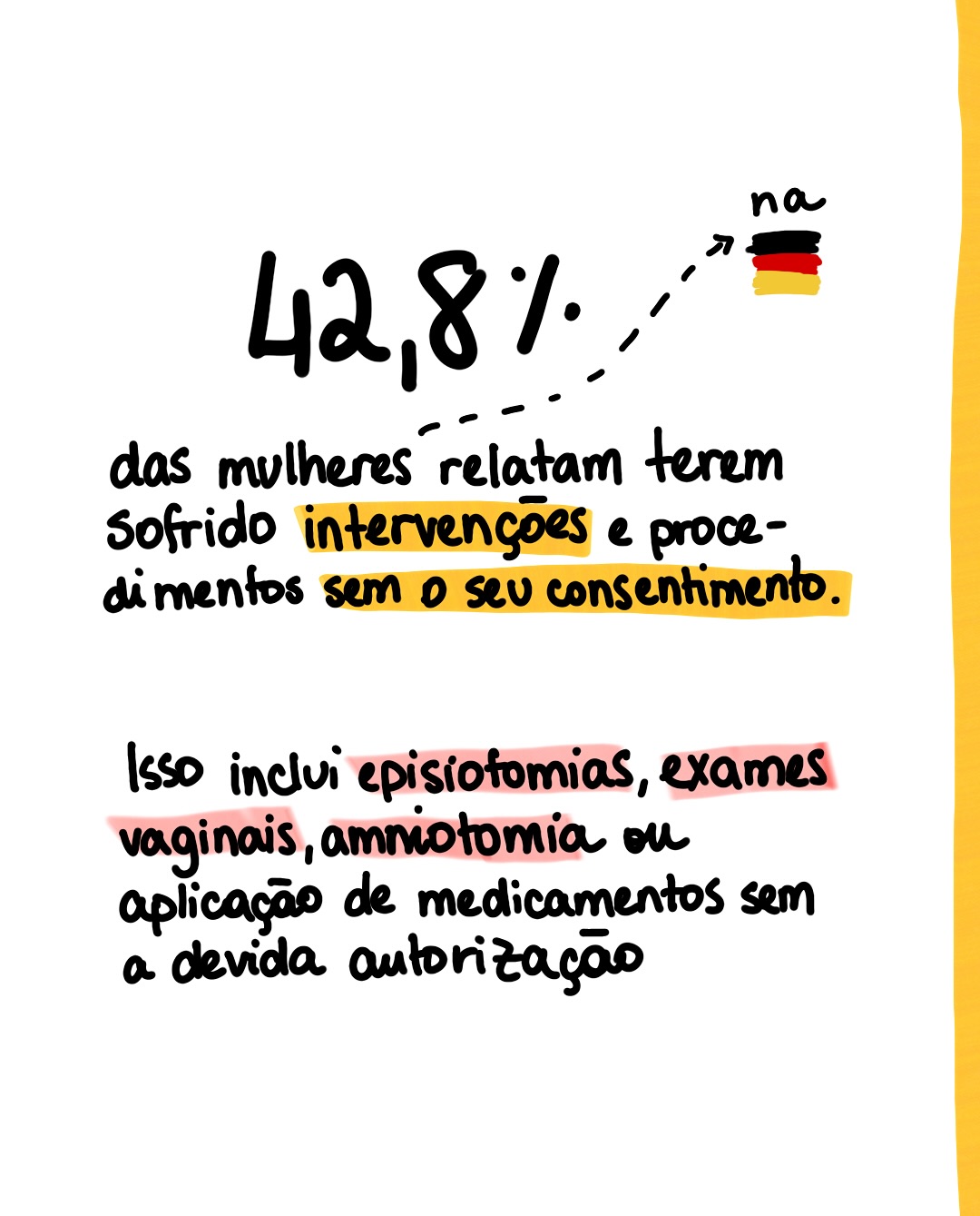 A experiência do parto vai muito além da via de nascimento — é sobre como somos tratadas, respeitadas e informadas. Na Alemanha, os partos vaginais nem sempre significam menos intervenções, e é essencial estarmos preparadas para fazer escolhas conscientes.
Se prepare com conhecimento, informe seus acompanhantes e lute por um parto respeitoso e humanizado!
Como? Assine a petição por mais Hebammen e assistência 1:1 durante o parto! E para mais informações: @hebammenverband
Sua doula na Alemanha, Helena 😊