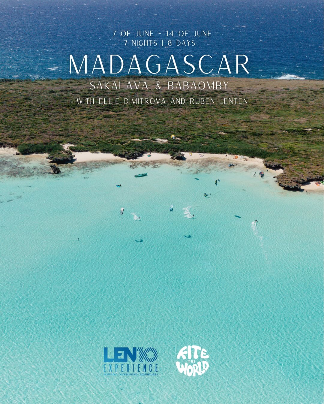 🚀 MADAGASCAR KITE ADVENTURE! 🏝️💨
Join @ellie.dimitrovaa and me for an epic week of kiting, exploring, and sending it in paradise! 🌊🔥 From steady winds & warm waters to untouched beaches & endless good vibes—this trip is going to be next-level!
📅 June 7-14, 2025
📍 Sakalava Bay, Madagascar
Spots are limited, so if you’re ready for the adventure of a lifetime, lock in your spot now! 📩⚡
🔥 Comment “MADAGASCAR” below to get trip details first! 🔥
#LEN10Experience #Madagascar #KiteTrip #SendIt #Kitesurfing #Adventure #KiteTheWorld