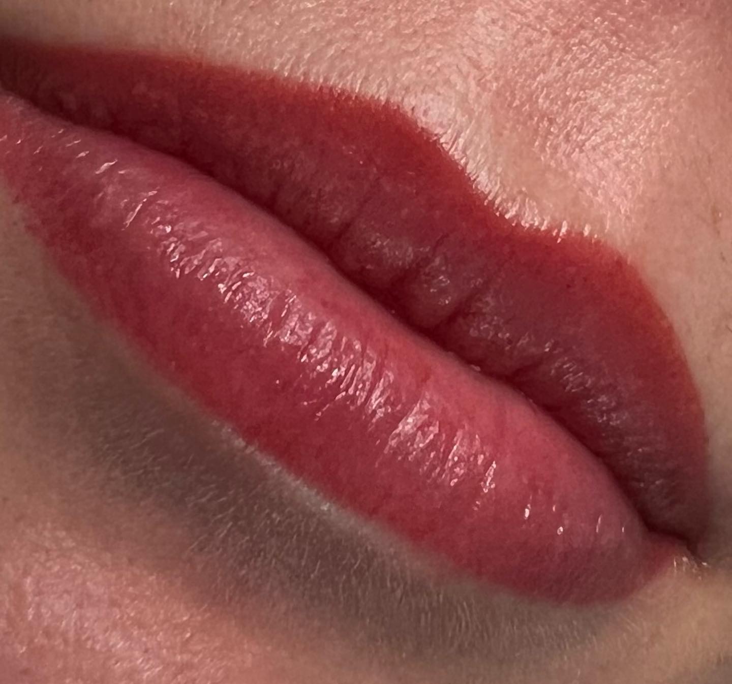 LIPS ♥️ can’t wait to see these beauties healed. Swipe for the before, template and after. In love with this colour.
