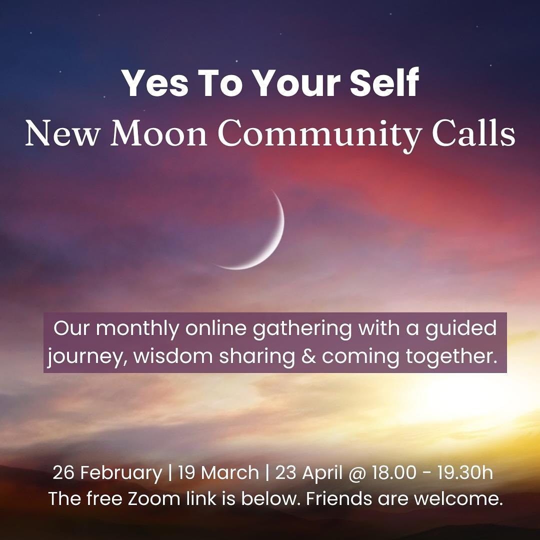 New Moon Community Call 🌙
The new moon is a time for reflection and release, to plant seeds and set intentions. Our calls are a time to nourish connections:
- within your Self through a guided journey
- with our Sacred circle through sharing
- with Source through wisdom teachings
The next 3 calls are from 18.00 - 19.30 CET on Zoom (DM for link):
Wednesday, February 26
Wednesday, March 19
Wednesday, April 23
Feel welcome to invite friends. We are experimenting with recording and will make some part of the call available afterwards, but not all. Contact us to receive the recording.
#newmoon
#community
#newmoongathering
#lunanuova
#newmooncircle
#newmoonritual
#yestoyourself