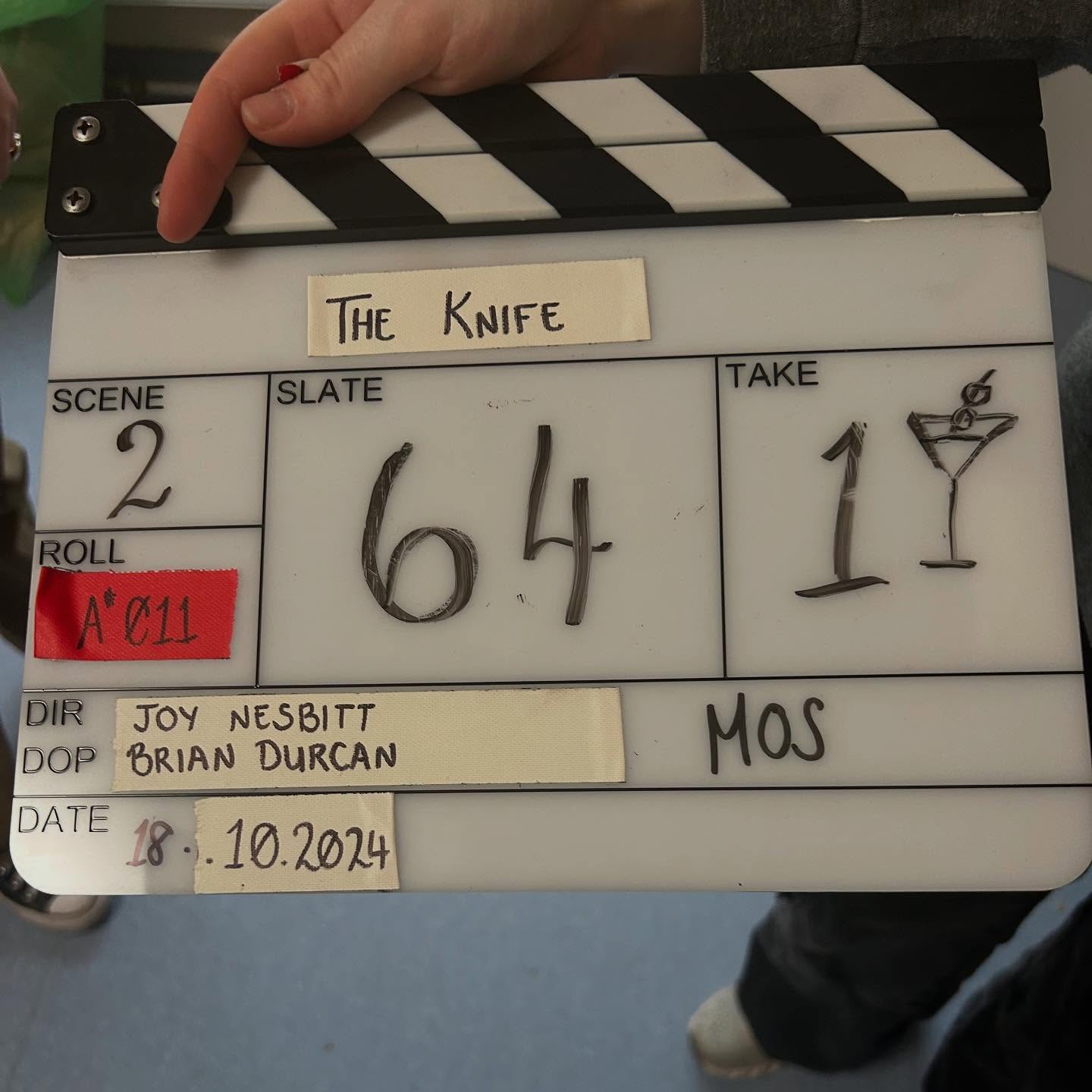 My short, The Knife, premieres tomorrow at @dublinfilmfestival 🔪🔪 I can’t wait to share it with people. I’m also terrified but aren’t we all 🙃 You can watch The Knife on Virgin Media iPlayer on Friday if you can’t make it to DIFF — thank you to my spectacular team, @virginmediatelevision , and most importantly to @grace.producer