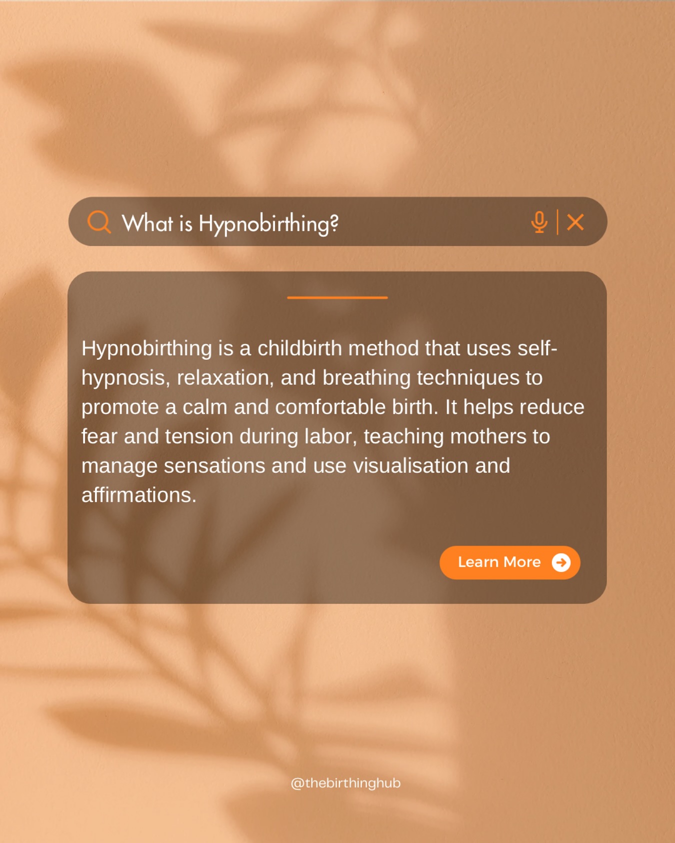⁉️The big main question⁉️
✨What is hypnobirthing✨
When people hear hypnobirthing and hypnosis they think of someone in a trance like state, maybe with a swinging pocket watch. I’m here to let you know what hypnobirthing really is and how it can help you 🧡
#Hypnobirthing #PositiveBirth #HypnobirthingJourney #CalmBirth #EmpoweredBirth #GentleBirth #MindfulBirthing #BirthWithConfidence #HypnobirthingMamas #NaturalBirth #BirthWithoutFear #PregnancyJourney #BirthInspiration #pregnancy