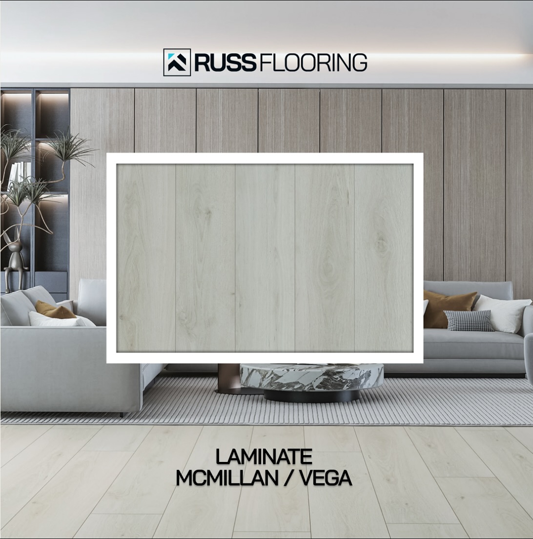 Transform your space with the modern elegance of our McMillan / Vega laminate flooring! Featuring a subtle wood grain pattern and a light, airy finish, this flooring adds a touch of sophistication while maintaining a natural aesthetic. Its durable design makes it a perfect choice for stylish, high-traffic areas, blending seamlessly with contemporary and classic interiors alike.
Contact us today to upgrade your floors with Russ Flooring!
www.russflooring.net | 949-312-8303
#russflooring #flooringstore #floorinstallation #hardwood #laminate #vinylplank #carpet #floorleveling #spcflooring #lvpflooring #interiordesign #remodeling #homeimprovement #mcmillanfloors #california #orangecounty