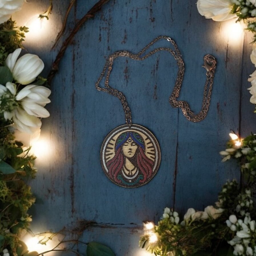 ✨Frigg: Goddess of Wisdom, Protection & Destiny✨
Step into the embrace of Frigg, the Norse goddess of foresight, motherhood, and the unseen threads of fate. A powerful queen and protector, she weaves destiny with care and wisdom, reminding us to trust our intuition and the paths we choose.
This hand-painted necklace honors Frigg’s energy—crafted with intention for those who seek guidance, strength, and a deep connection to their inner wisdom.
Wear it as a symbol of trust in your journey. 🌿✨
🔮 Available now at AngelineOtis.com ! 🔮
#Frigg #GoddessJewelry #HandmadeMagic #WearYourPower #NorseMythology #supportsmallbusiness