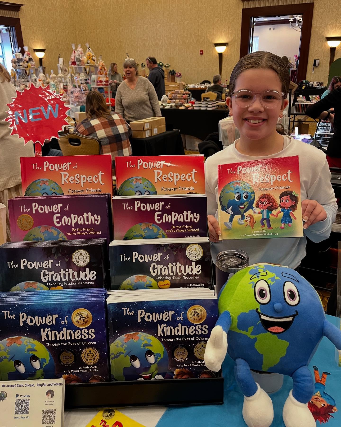 Join us today at the Crowne Plaza Hotel 801 Greenwich Ave., Warwick from 10 AM to 3:30 PM for an amazing Supermarket Craft Show! Discover unique handmade crafts, delicious snack items, and so much more. It’s a perfect day to support local artisans and find that special something!
🚀 Be sure to stop by The Power Of table to meet Amelia, the inspiration behind the *Power of Respect forever Friends. And don’t miss your chance to take a free turn at spinning the prize wheel for fun giveaways!
Come down, bring your friends, and let’s celebrate creativity together! 🎨🧶🍪
#CraftShow #KissesAndKickOff #SupportLocal #CrownePlaza #UniqueFinds #PowerOfRespect #orbitkindnesschallenge #supportlocal
—
Feel free to tweak it further if needed!