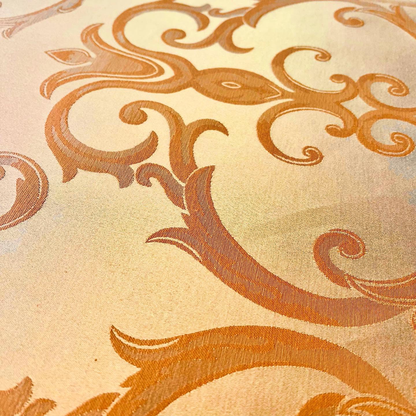 A picture can’t really convey how sunny and bright this gold fabric on my table is. It’s perfect for brightening up this snowy day!