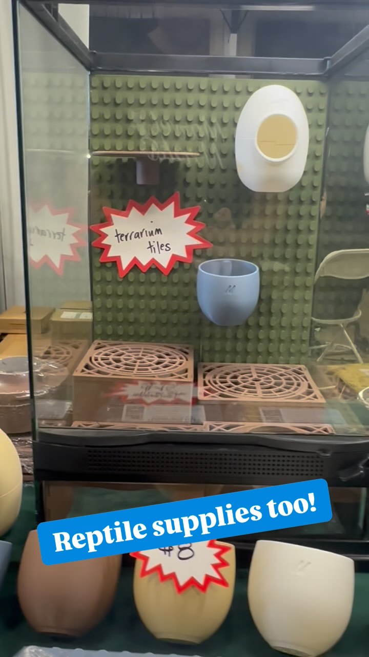 #marvelmorphs is excited to be at a #Repticon again to show all the new #reptilesupply I’ve got cooking. I’m introducing these new #terrarium tiles and attachments that’ll make your gecko feel right at home.
Of course I also have some awesome animals here. Come get yours this weekend in Costa Mesa!
#crestedgecko #gargoylegecko #chahouagecko #leachieanus in the house. See you here!