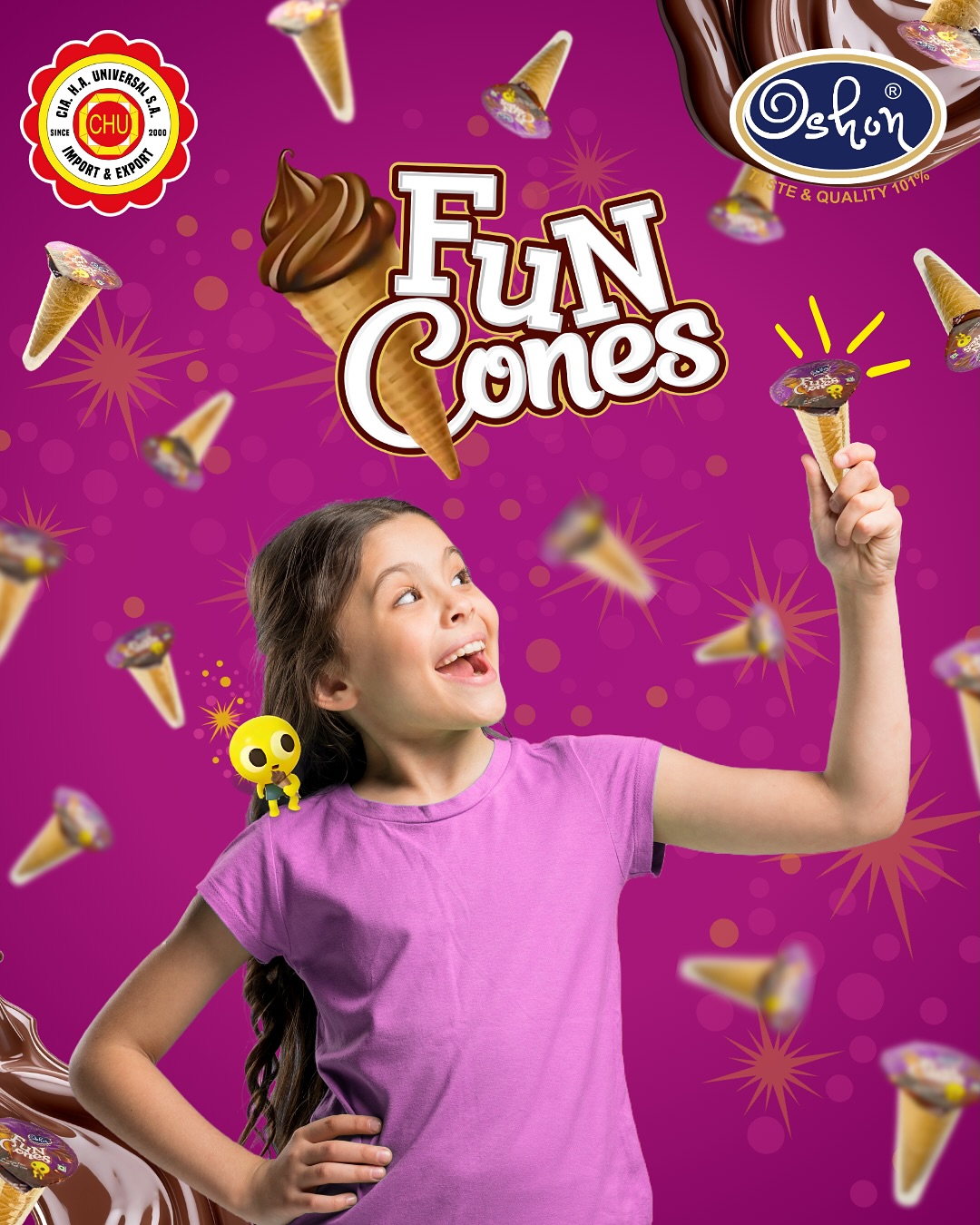 🙌 ¡Crujiente por fuera, cremoso por dentro! 🍦✨
Disfruta la irresistible combinación de barquillo crujiente y relleno cremoso 🤤 en sabores de chocolate🍫, fresa🍓, mango🥭 y naranja🍊.
Los Fun Cones de Oshon son perfectos para cualquier momento 😋 y vienen en tarros de 60 piezas, ideales para tu negocio.‼️
📲 Contáctanos y descubre cómo adquirir este y más productos.
#CiaHAUniversal #Oshon #FunCones #DulcesIrresistibles #Importación #Exportación