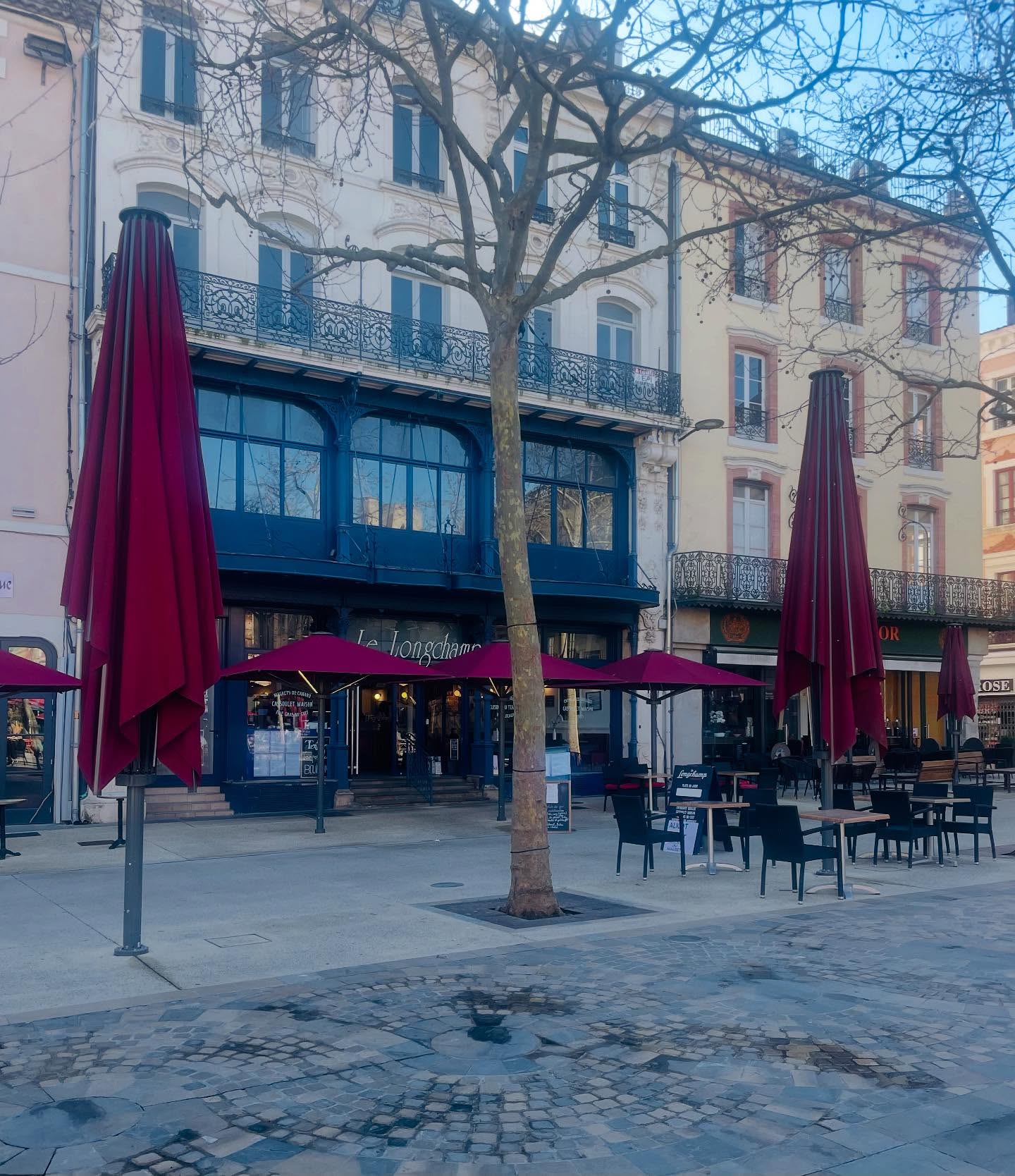 Lunch in Carcassonne, at Place Carnot. Amazing service at Le Longchamp. Highly recommend 🙌 #carcassonne #placecarnot
