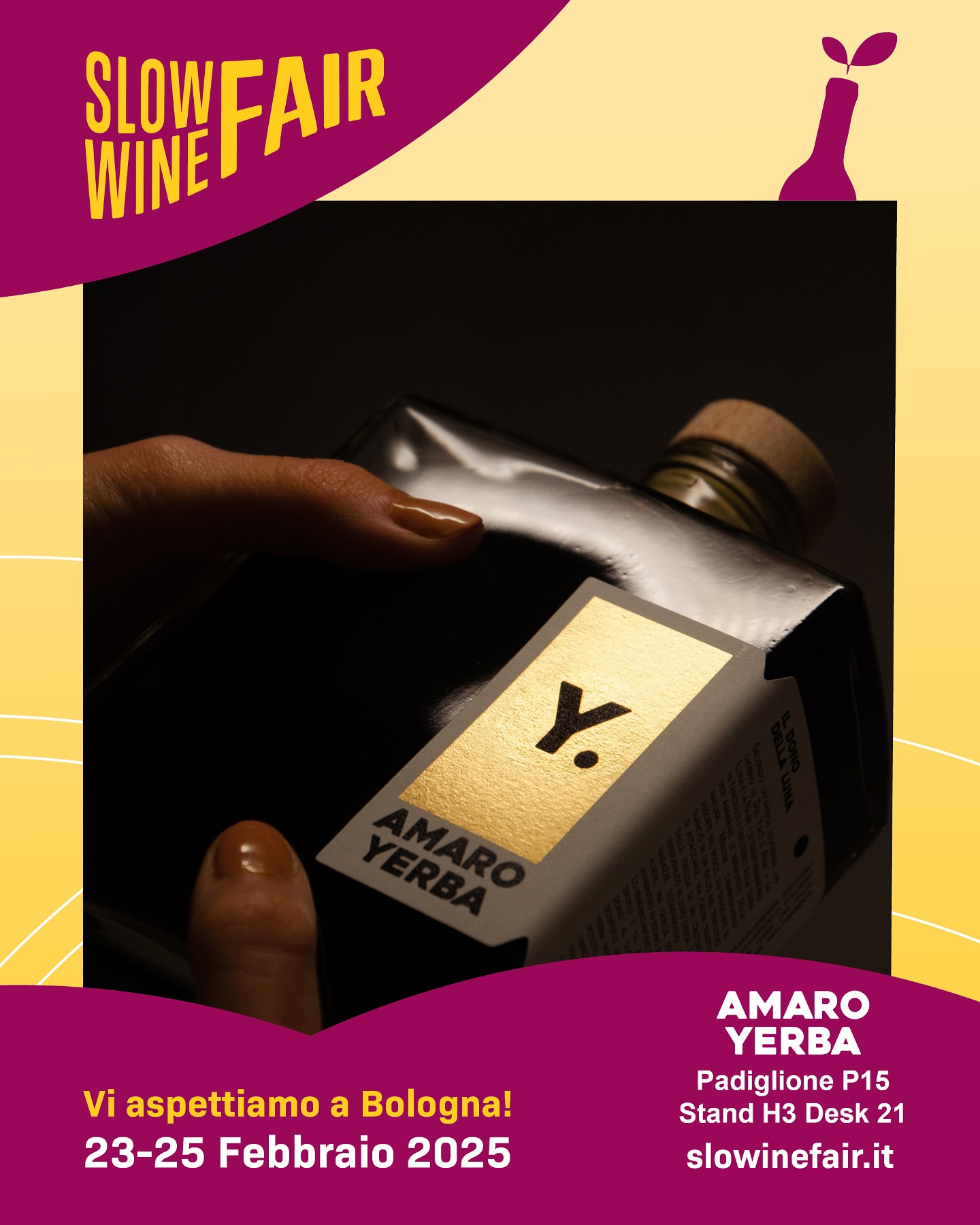 Ci siamo! Da domani fino a martedì 25 febbraio potrai trovare Amaro Yerba alla Fiera dell’Amaro d’Italia, all’interno della Slow Wine Fair a Bologna Fiere. Contattaci in DM per avere uno speciale sconto per l’acquisto dei biglietti. Ti aspettiamo!
#fieradellamaroditalia #slowwinefair2025 #amaroyerba #amaro #amaroitaliano #amaroteca