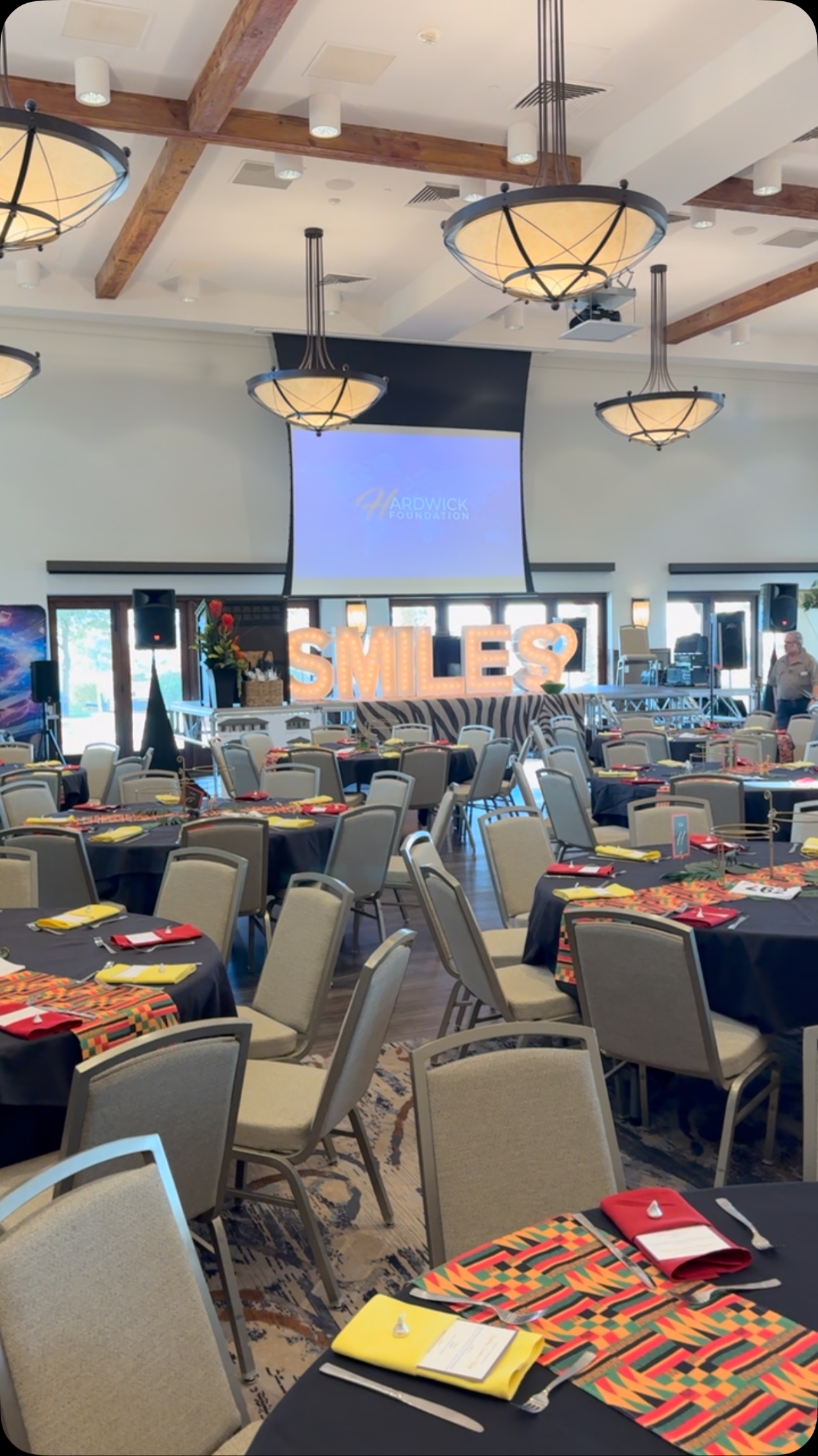 Tonight is our first Gala to raise money for the clinic. Two hours before the doors open.