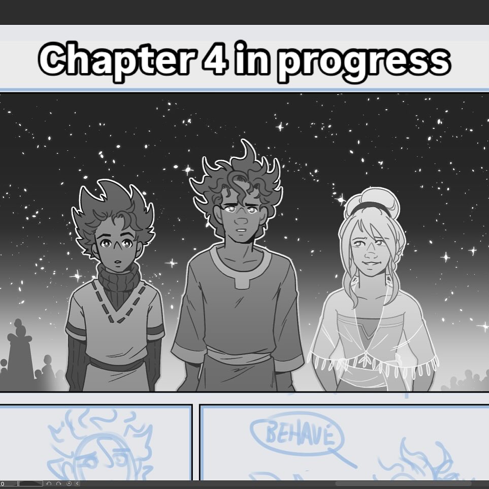 Comic WIP from WINGS Chapter 4 ✌️