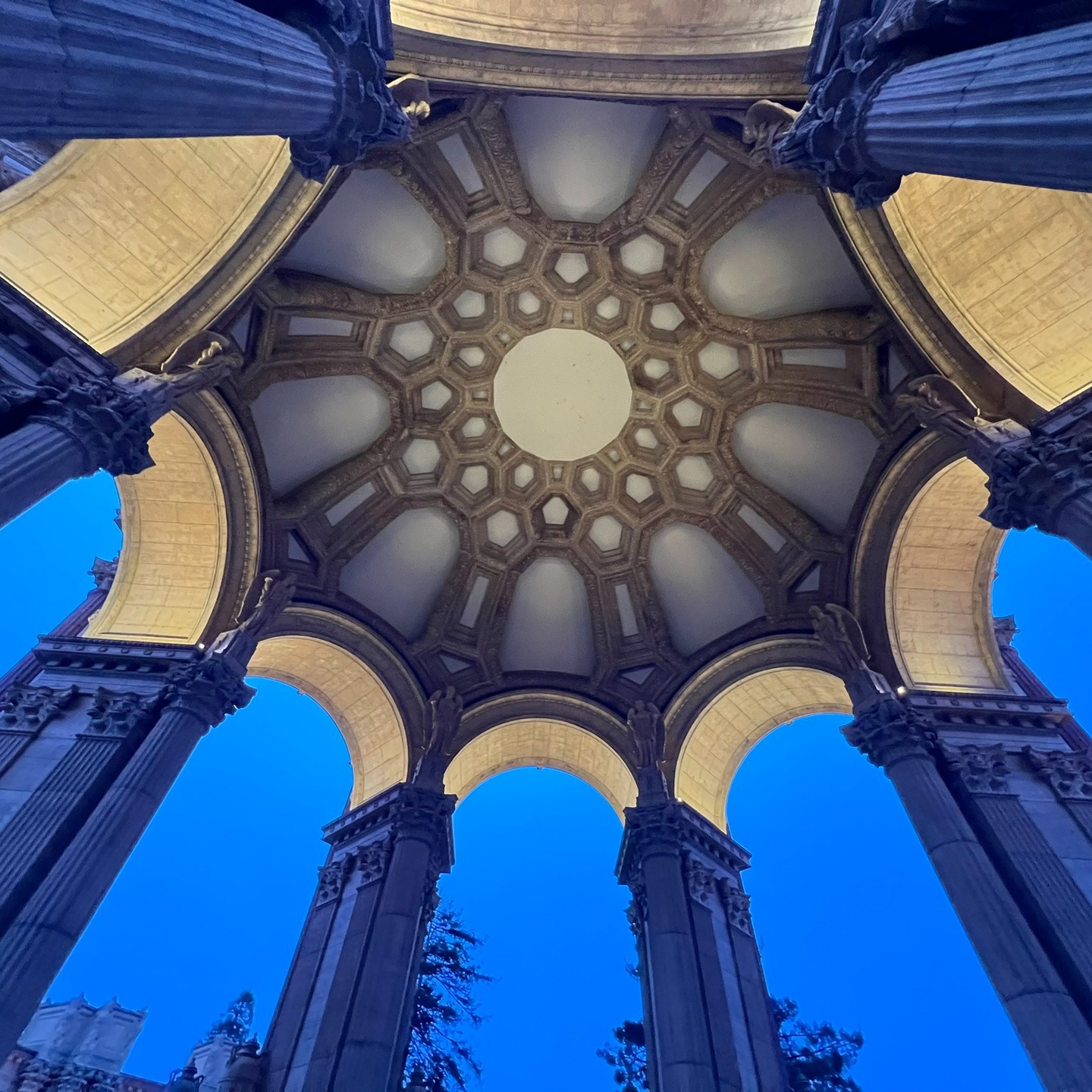 Always on the hunt to find sources of inspiration for my landscape architecture and architecture students, I captured a few shots of the Palace of Fine Arts at sunset.