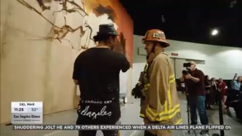 That’s a wrap for the LA Art Show ✔️ Check out LA Times Today’s segment on how this year’s show honored the artists who lost their work in the LA fires. Renowned LA artist Robert Vargas also created a live mural on Opening Night to honor the heroic work of the first responders who battled the wildfires ❤️