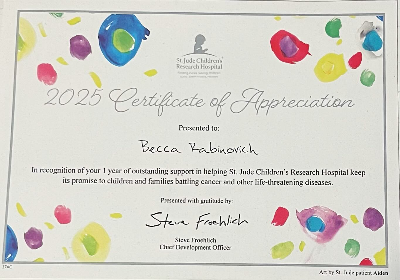 It has been 1 year since we first donated to our cause, St. Jude Children’s Research Hospital! We continue to support those in need and look forward to furthering our work with the community 💗💐 #foreverflowers #nonprofitsupport
